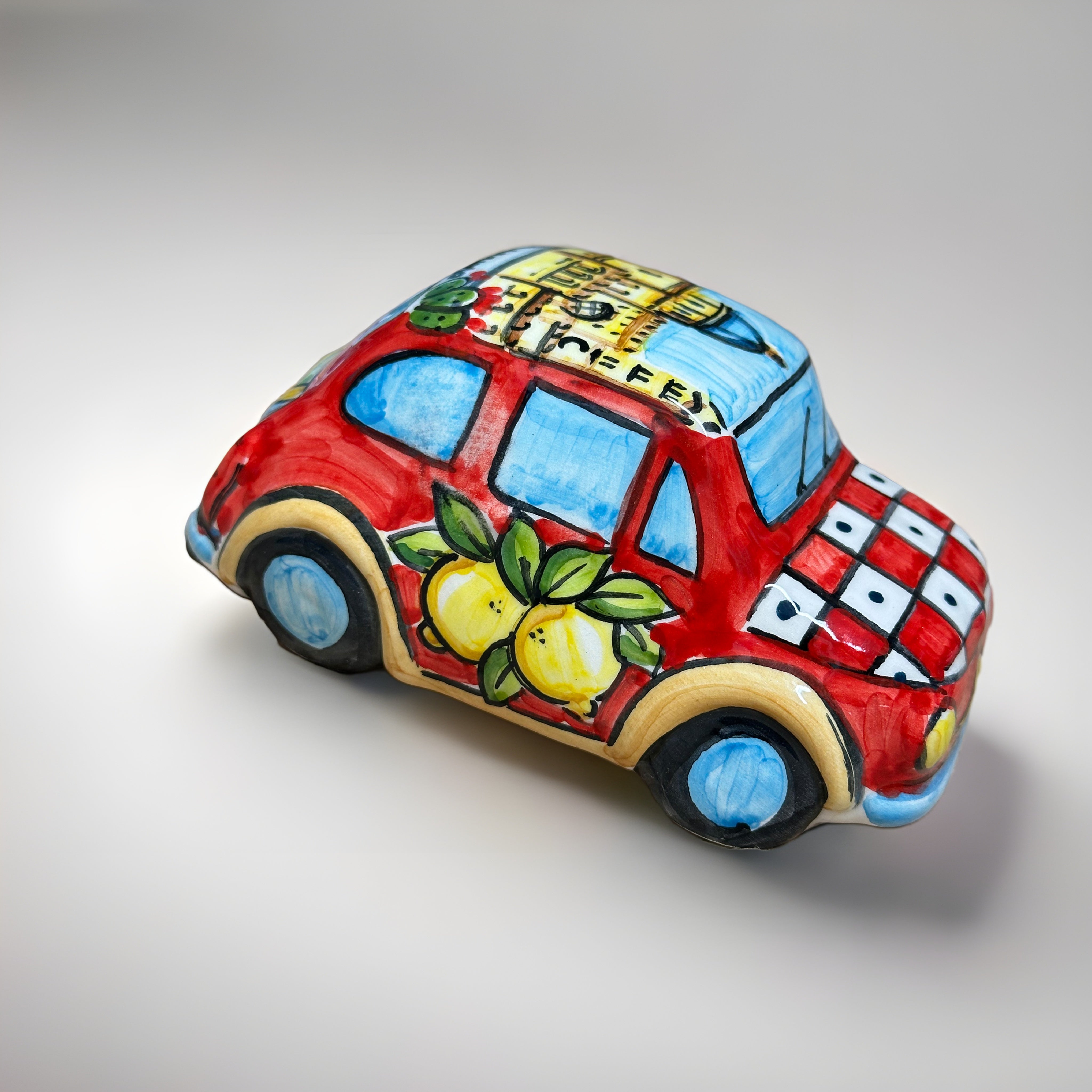 500 Storica Decorata a Mano Palermo cm L.12 H.6 Ceramica Caltagirone - OGGETTISTICA