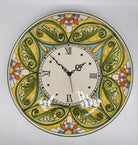 Orologio da Parete Ceramica Caltagirone Rotondo dipinto a mano cm D.43 Decoro n.1 DD CERAMICHE SICILIANE