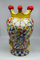 Teste di Moro Zefiro Ceramica Caltagirone cm H.43 L.26 Artigianale SERIE “CARRETTO” DD CERAMICHE SICILIANE