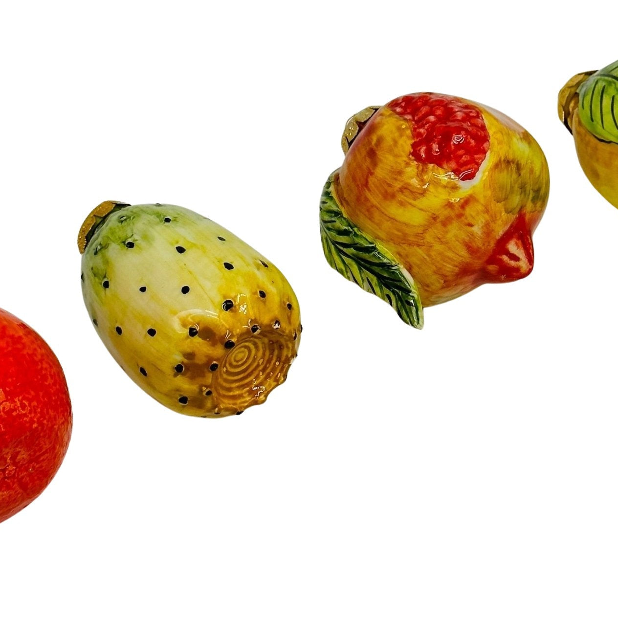 Addobbi Albero di Natale decorati a mano Ceramica di Caltagirone VARI FRUTTI - DD CERAMICHE SICILIANE