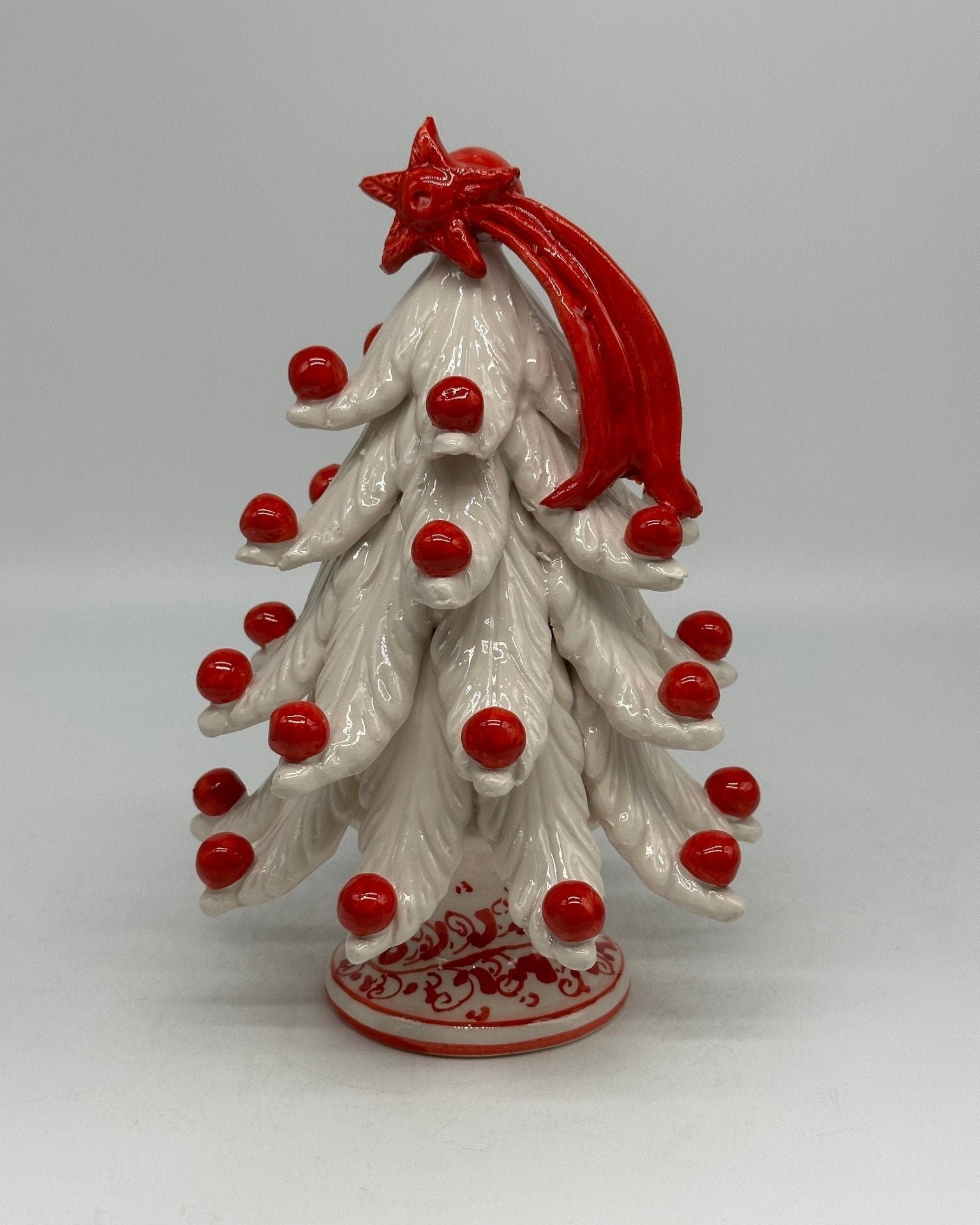Albero di Natale cm h.25 interamente fatto a mano Ceramica Caltagirone - DD CERAMICHE SICILIANE
