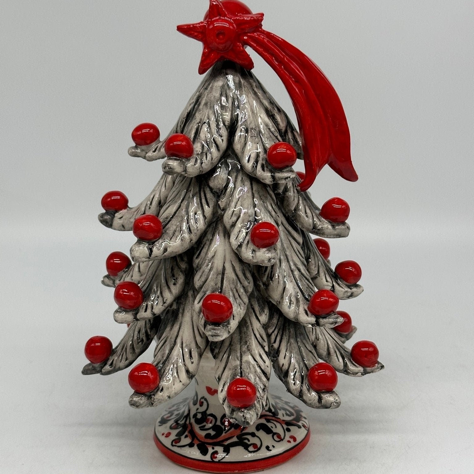 Albero di Natale cm h.25 interamente fatto a mano Ceramica Caltagirone - DD CERAMICHE SICILIANE