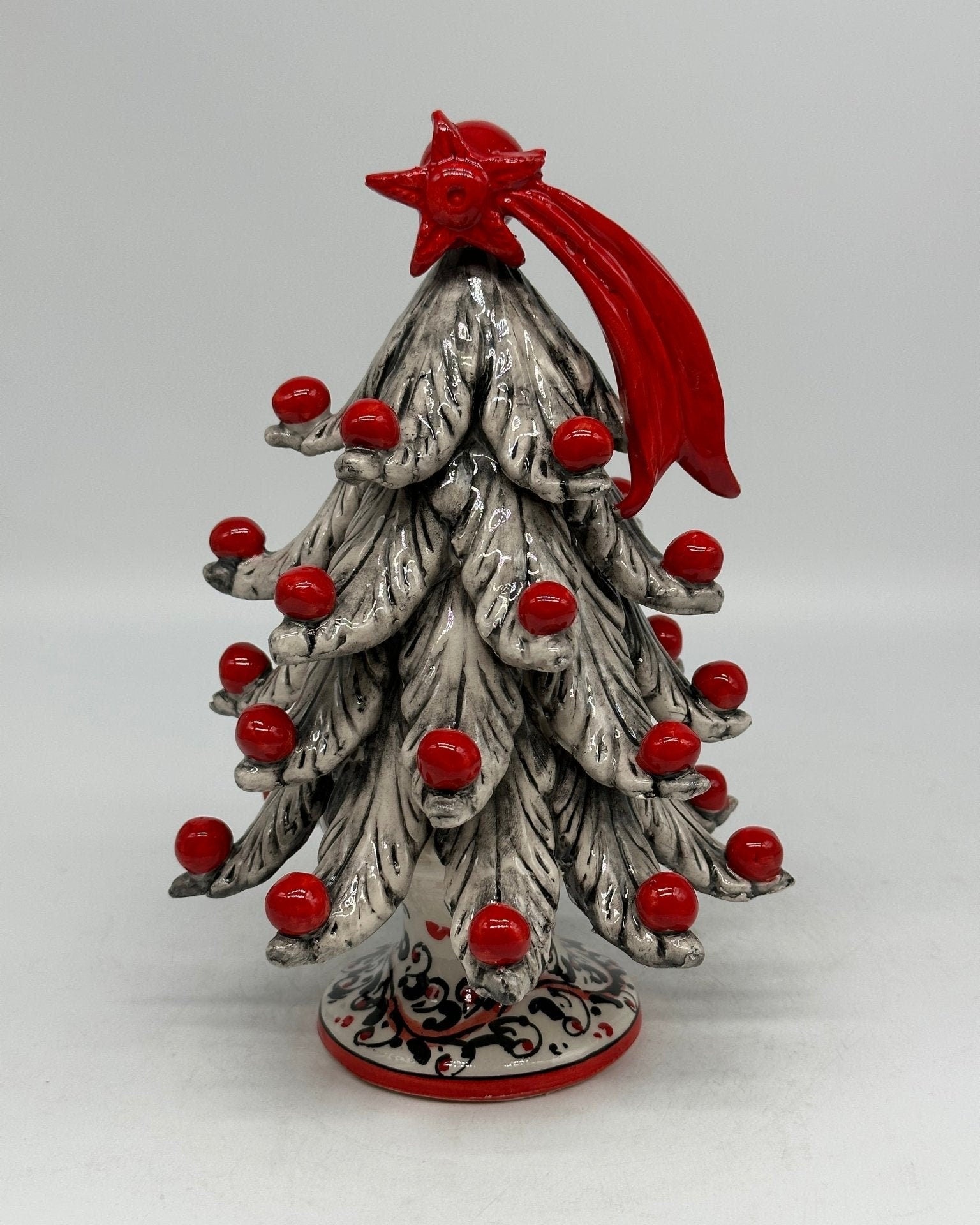Albero di Natale cm h.25 interamente fatto a mano Ceramica Caltagirone - DD CERAMICHE SICILIANE