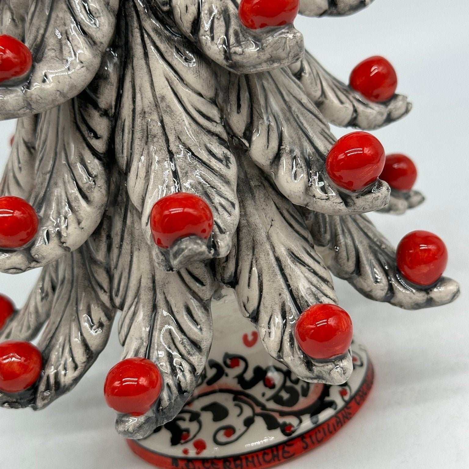 Albero di Natale cm h.25 interamente fatto a mano Ceramica Caltagirone - DD CERAMICHE SICILIANE