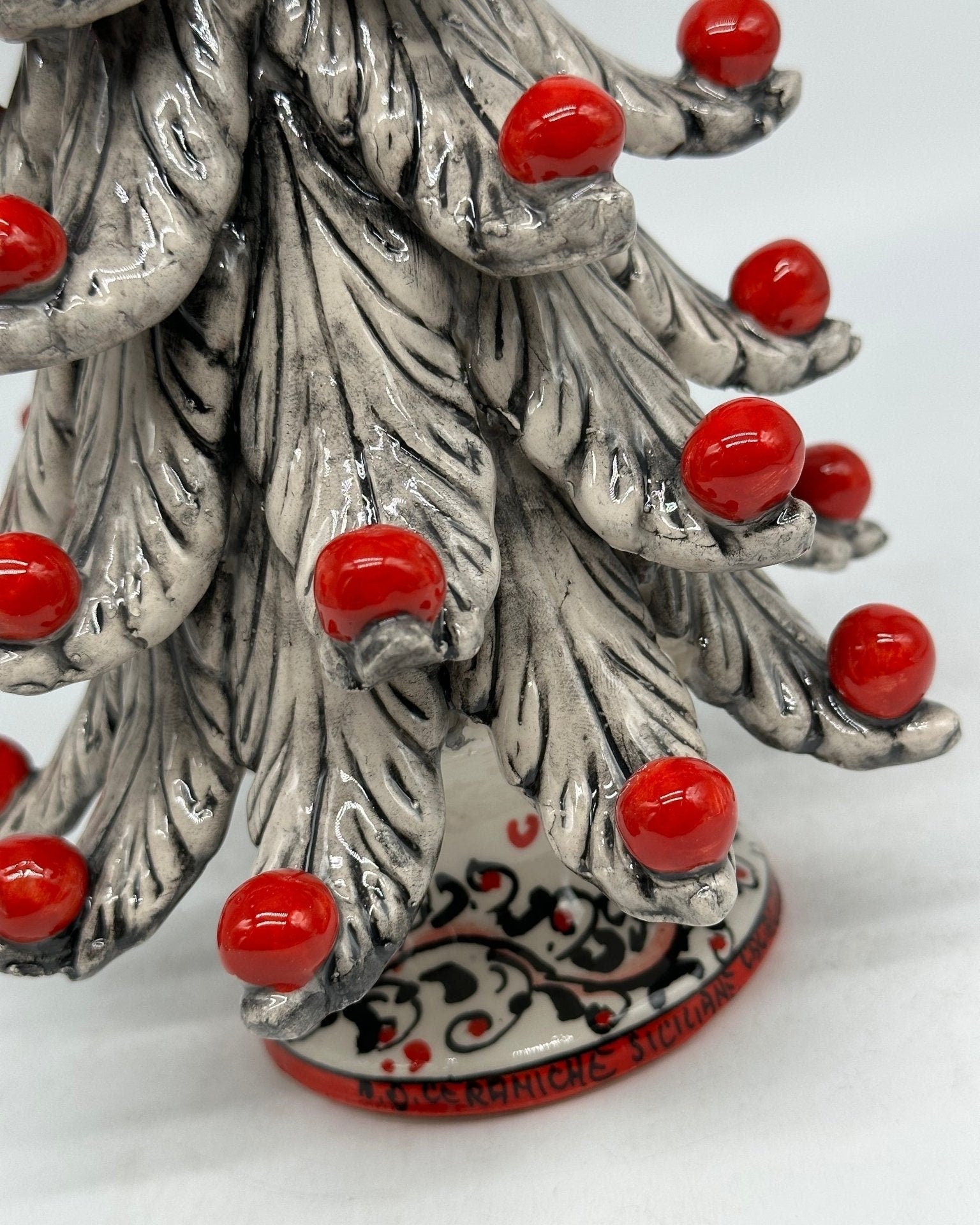 Albero di Natale cm h.25 interamente fatto a mano Ceramica Caltagirone - DD CERAMICHE SICILIANE