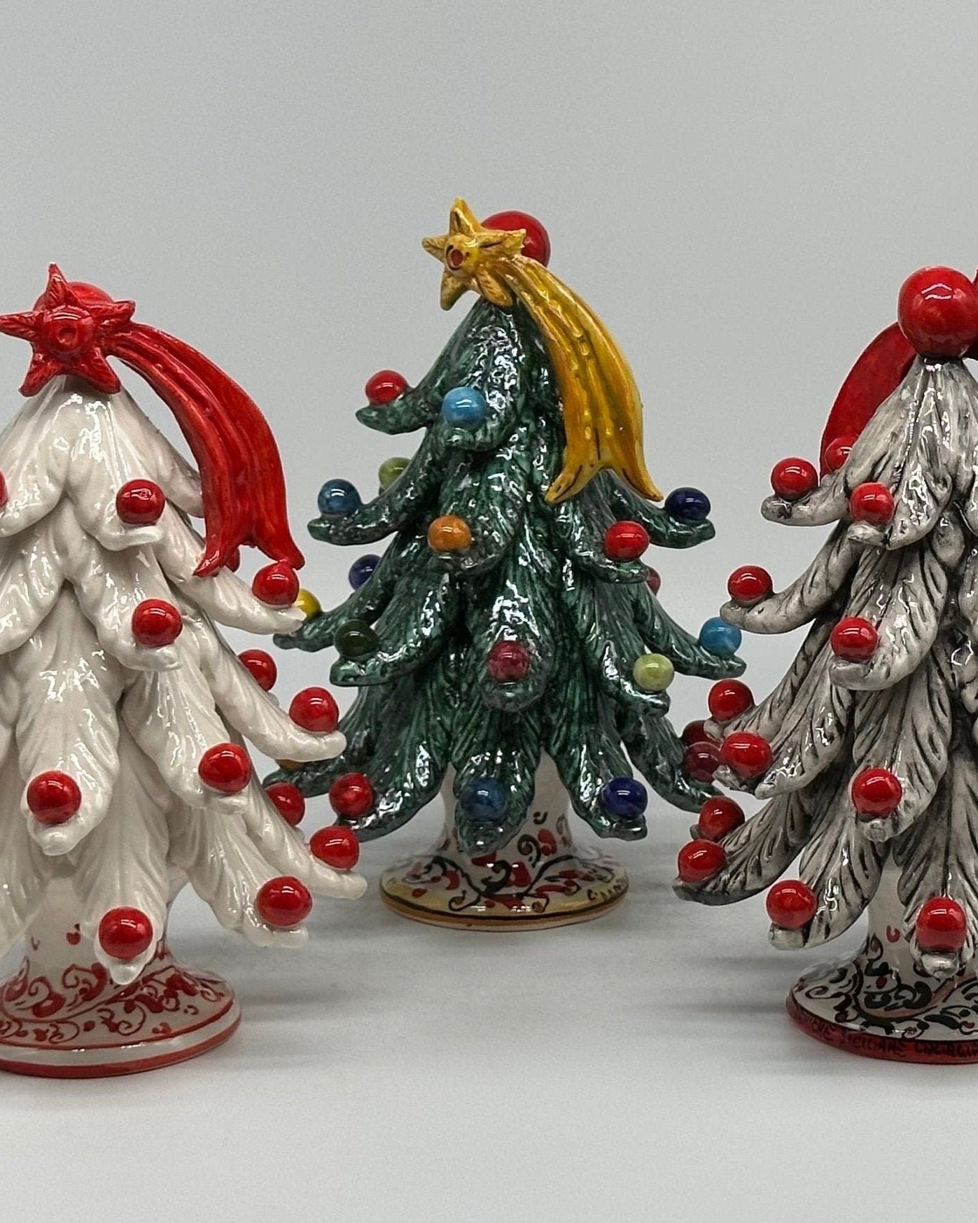 Albero di Natale cm h.25 interamente fatto a mano Ceramica Caltagirone - DD CERAMICHE SICILIANE