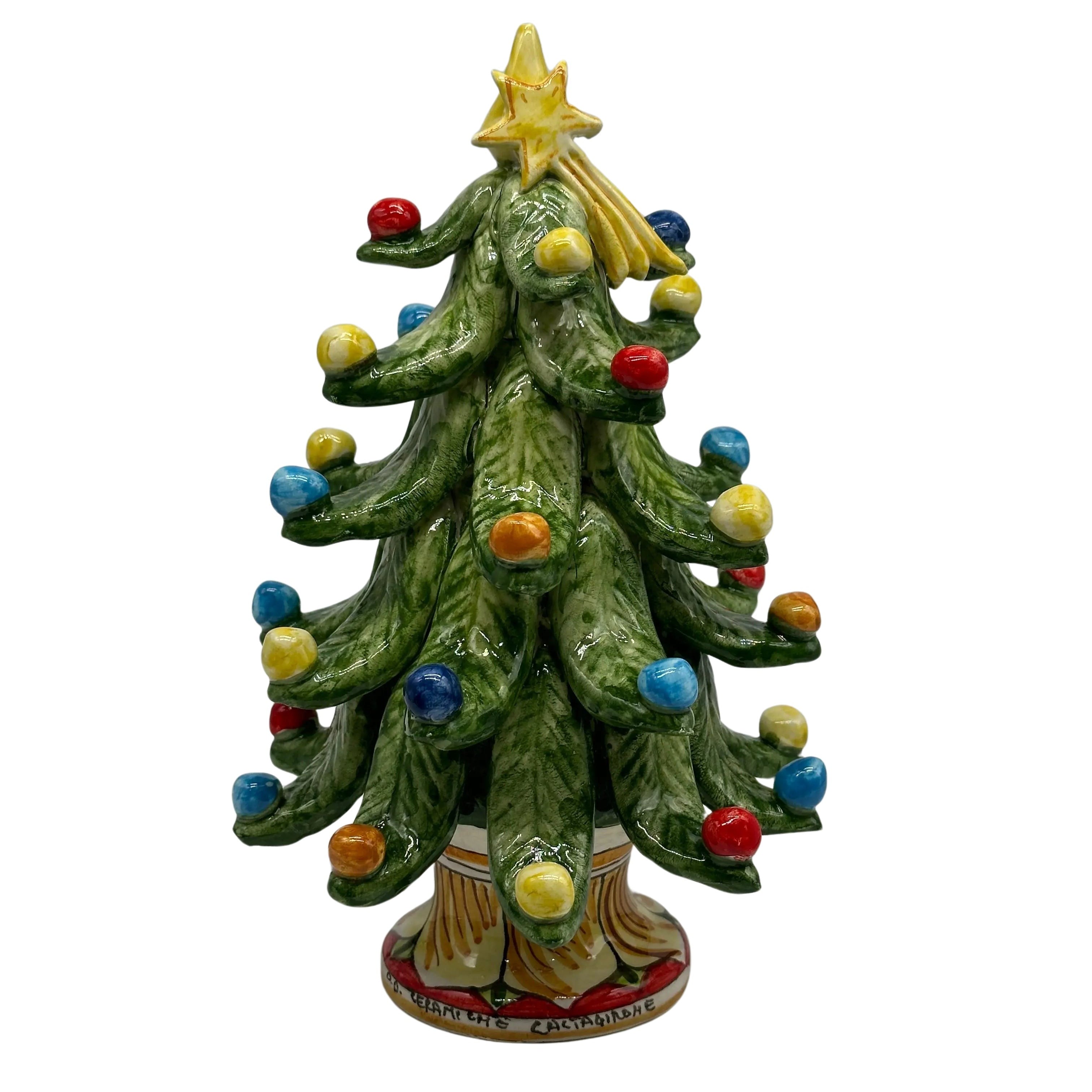 Albero di Natale Verde mod.2024 fatto a mano Ceramica Caltagirone DD CERAMICHE SICILIANE