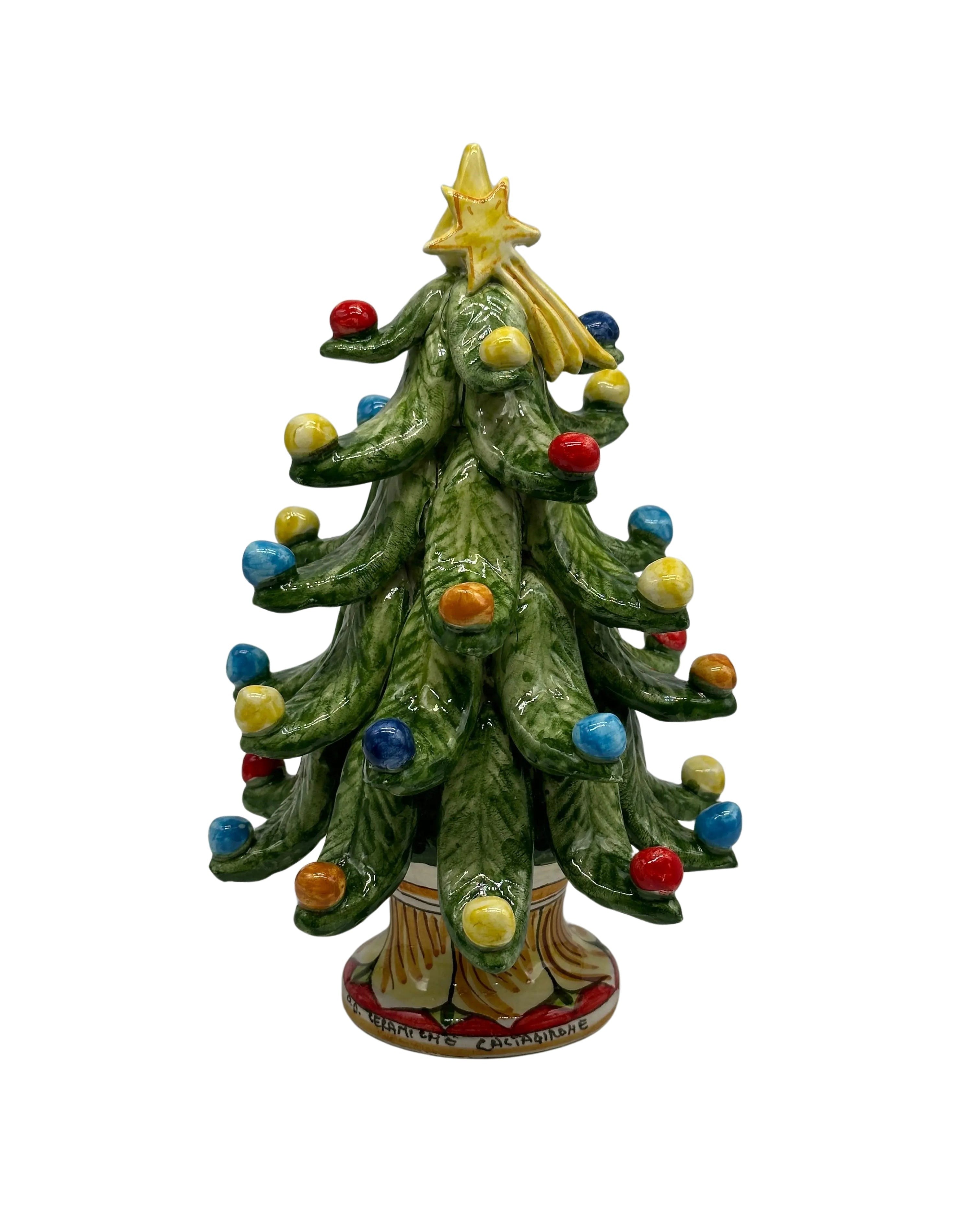 Albero di Natale Verde mod.2024 fatto a mano Ceramica Caltagirone DD CERAMICHE SICILIANE