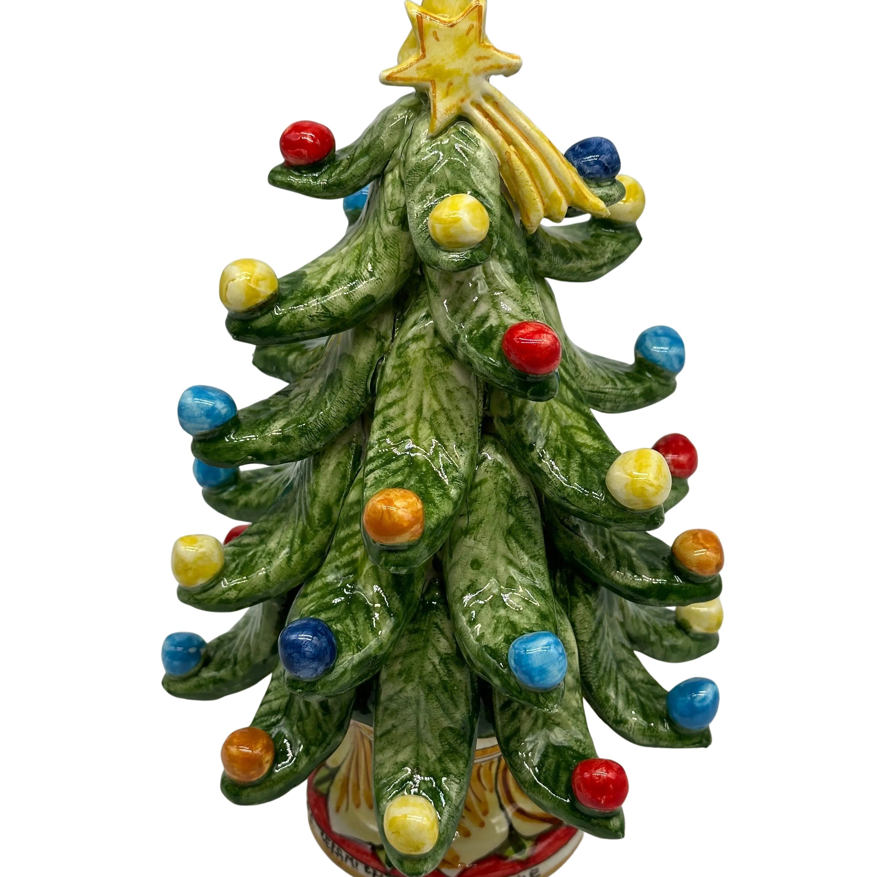 Albero di Natale Verde mod.2024 fatto a mano Ceramica Caltagirone DD CERAMICHE SICILIANE