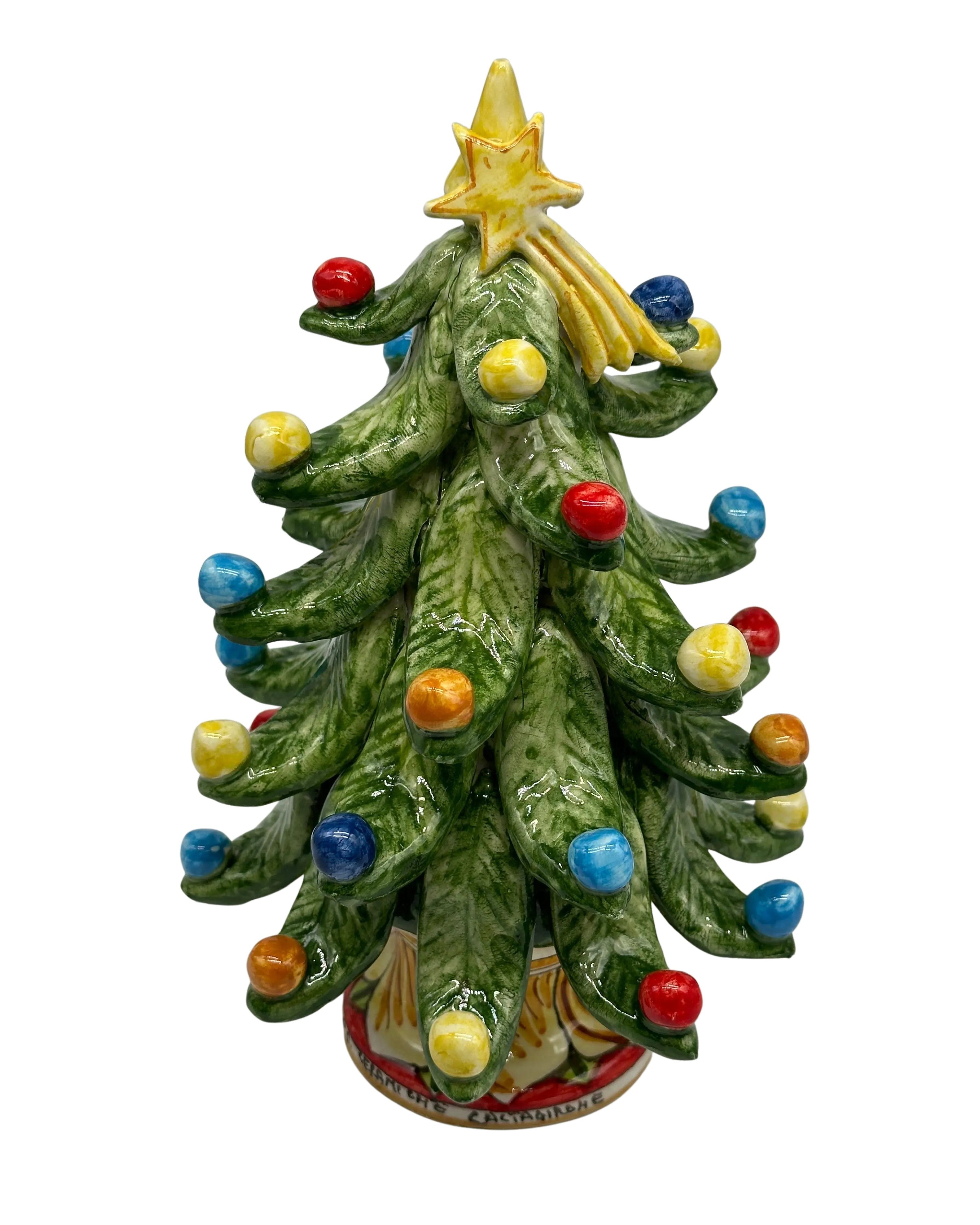 Albero di Natale Verde mod.2024 fatto a mano Ceramica Caltagirone DD CERAMICHE SICILIANE