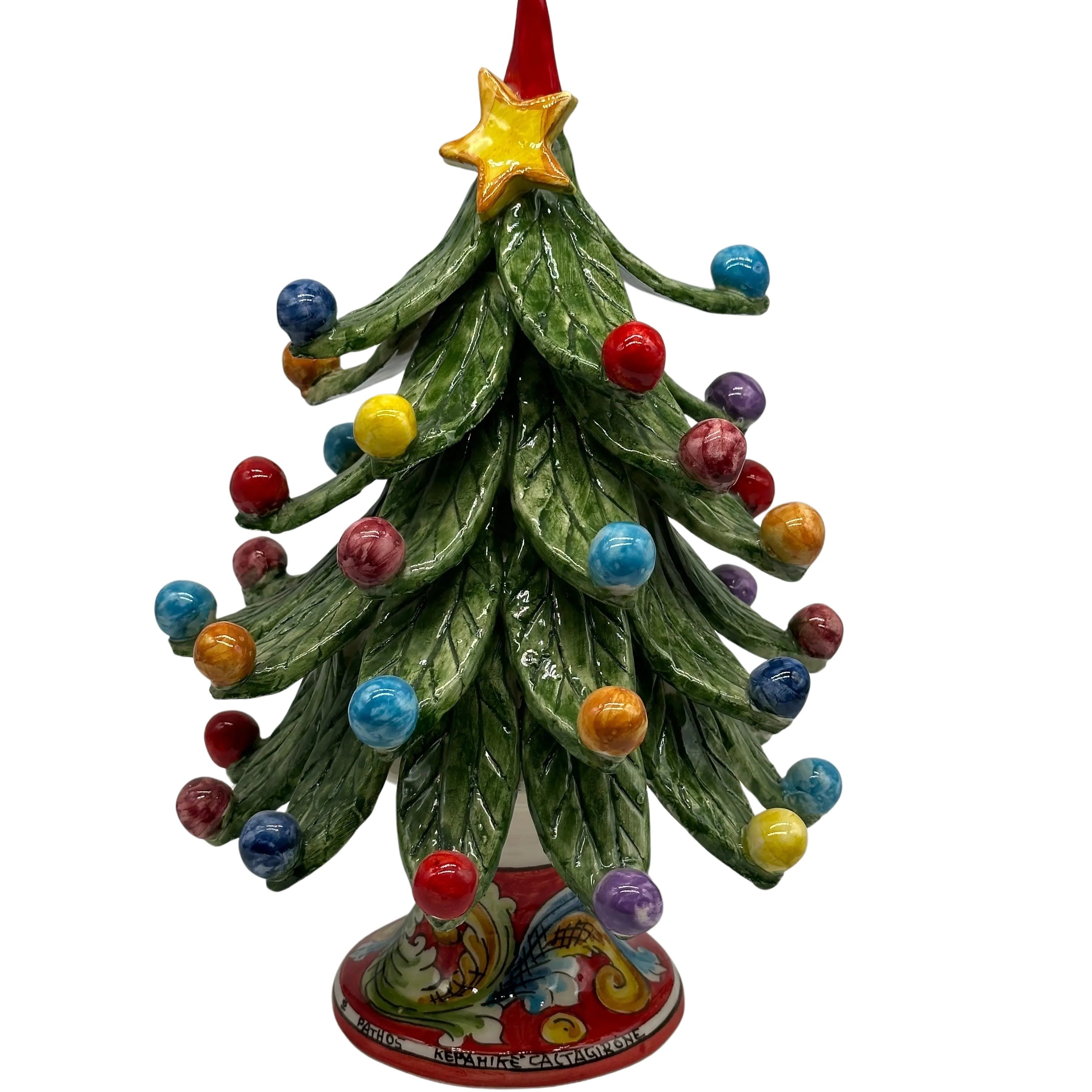 Albero di Natale Verde mod.2024 fatto a mano Ceramica Caltagirone DD CERAMICHE SICILIANE
