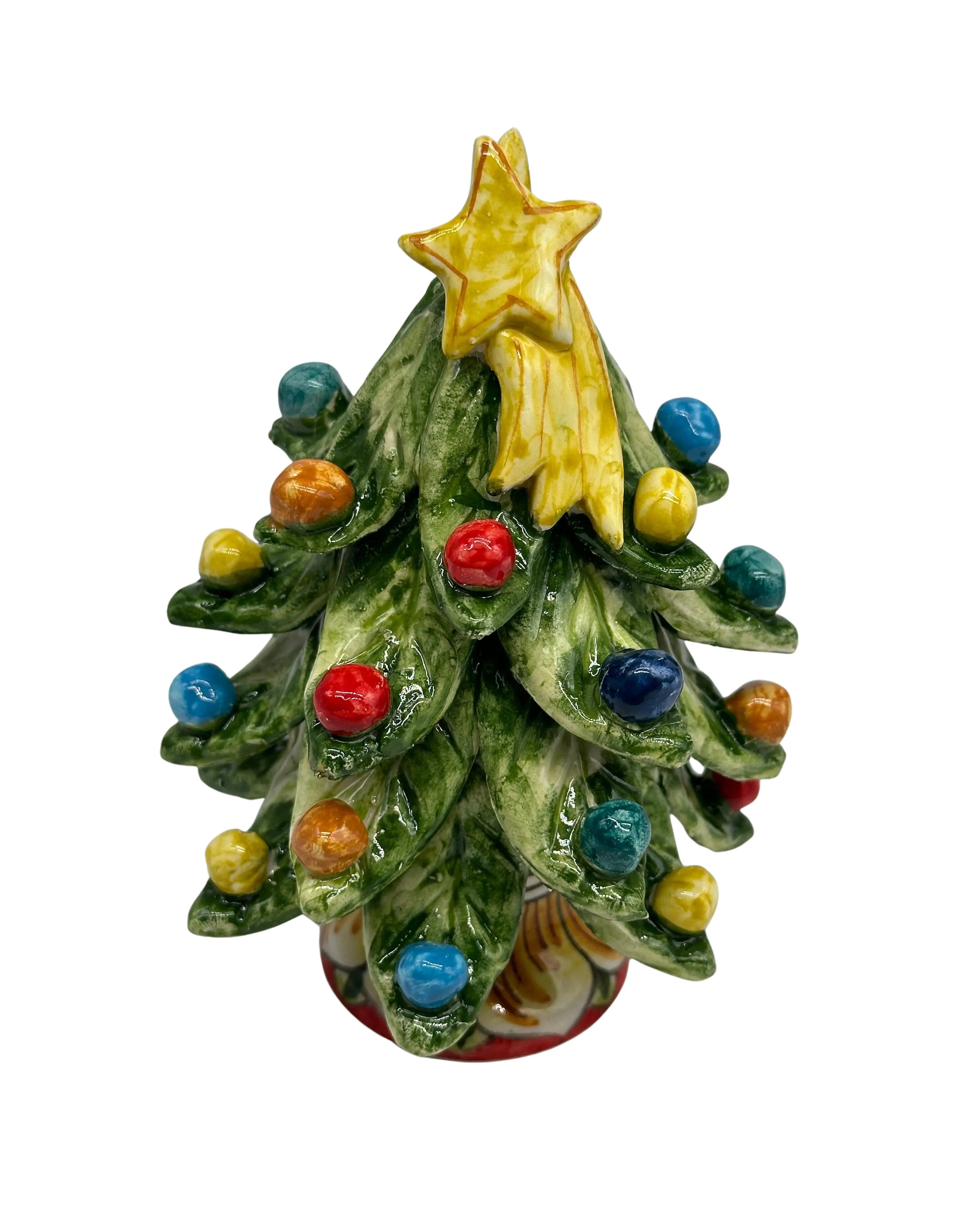Albero di Natale Verde mod.2024 fatto a mano Ceramica Caltagirone DD CERAMICHE SICILIANE