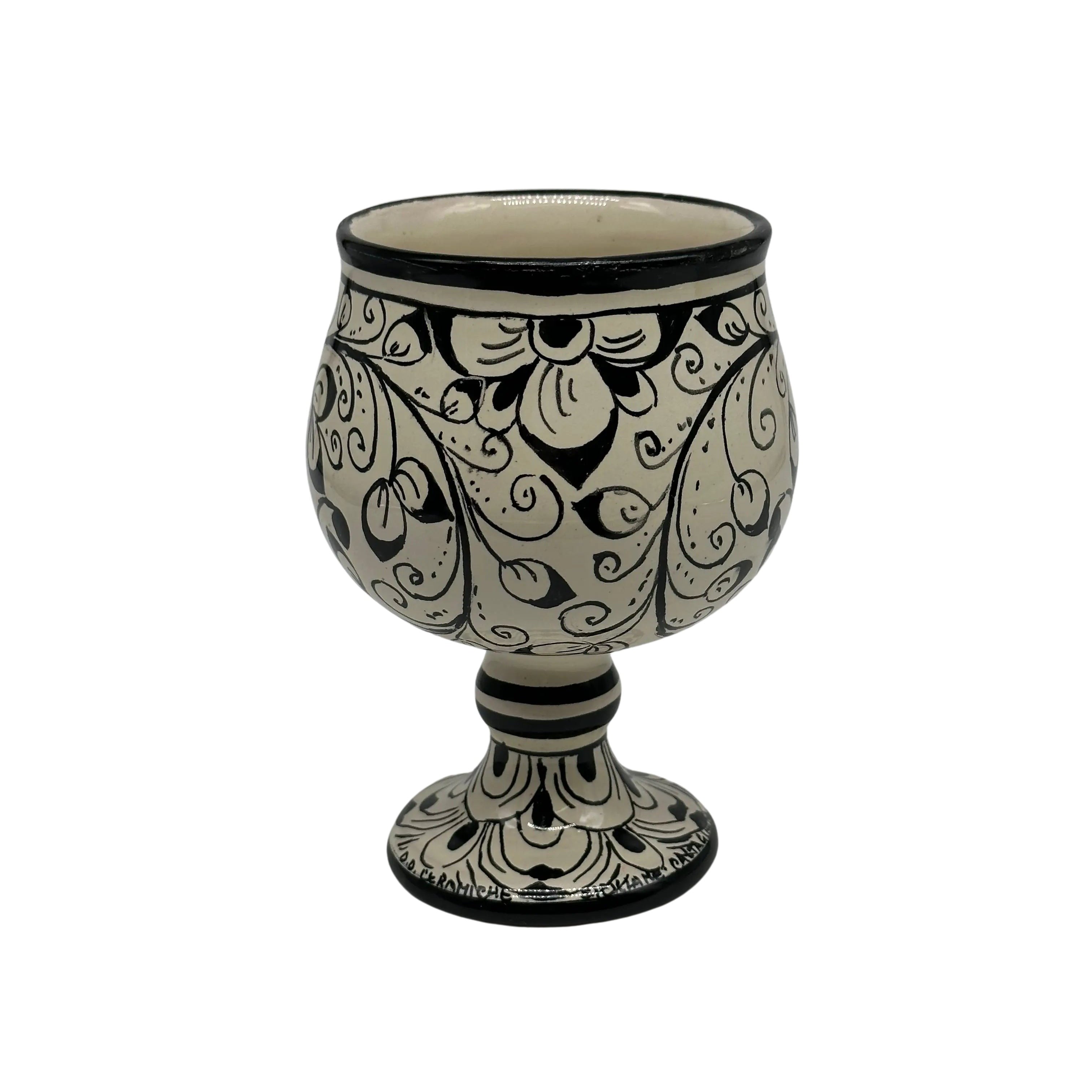 Calice Ceramica Caltagirone decorato a mano Soprammobile VARI COLORI DD CERAMICHE SICILIANE