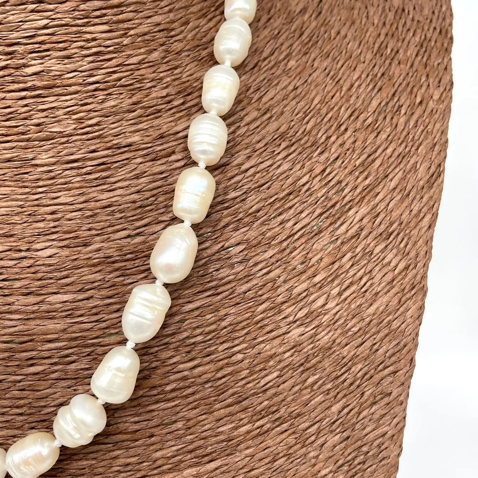 Collana Artigianale Perle Bianche - DD CERAMICHE SICILIANE