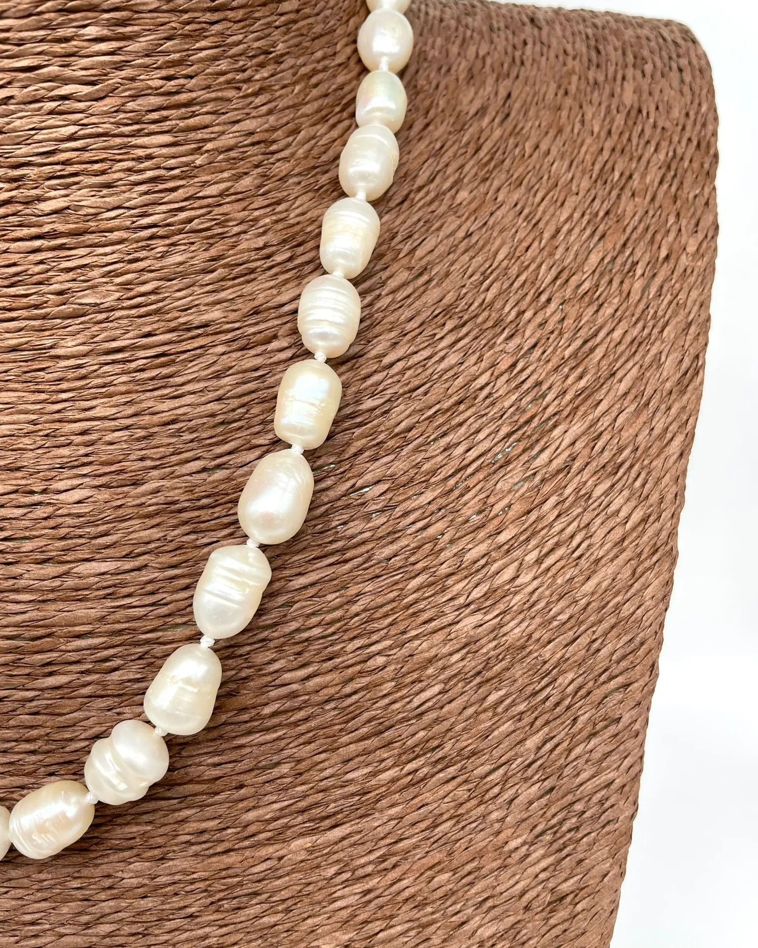 Collana Artigianale Perle Bianche - DD CERAMICHE SICILIANE