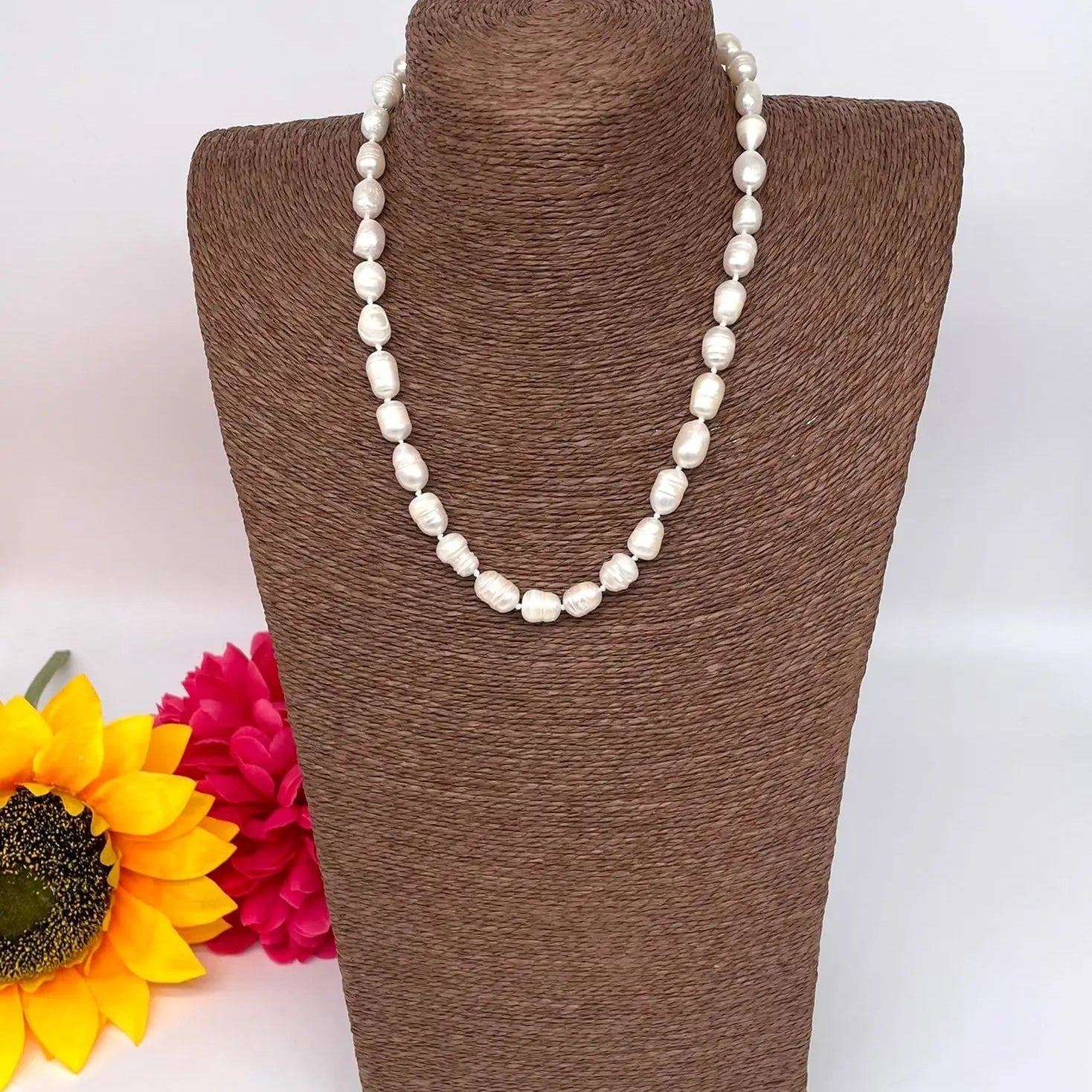 Collana Artigianale Perle Bianche - DD CERAMICHE SICILIANE