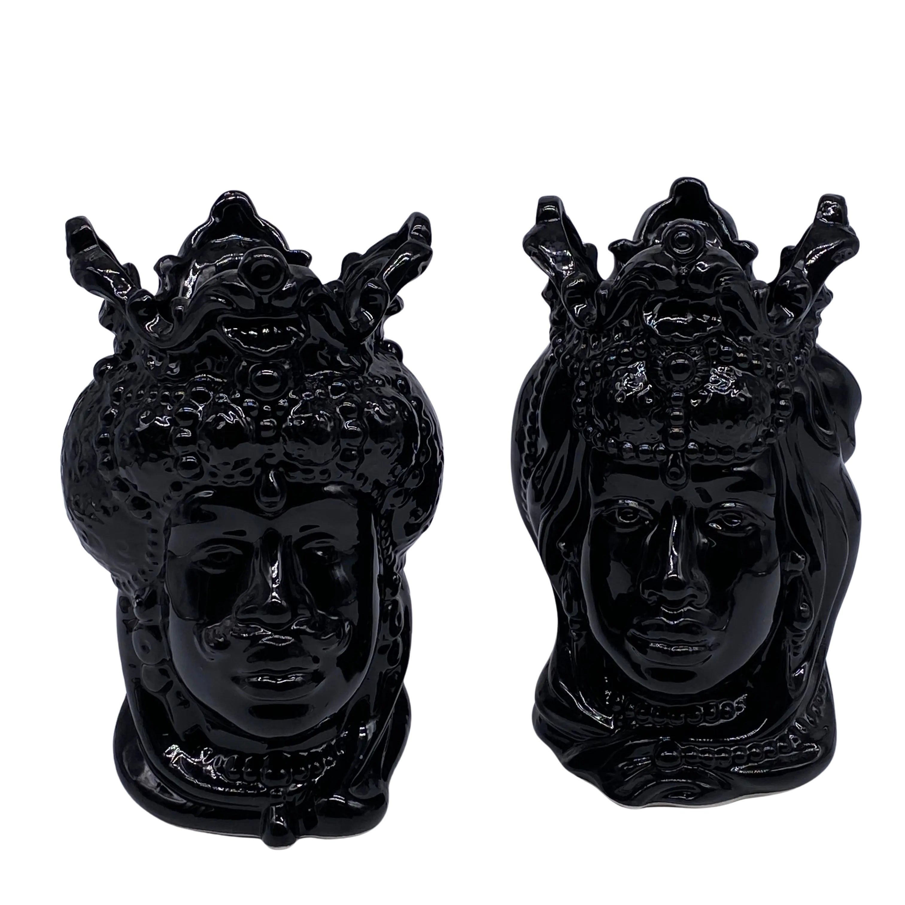 Teste di Moro Emiro Ceramica Caltagirone cm H.20 Artigianale VARI COLORI DD CERAMICHE SICILIANE