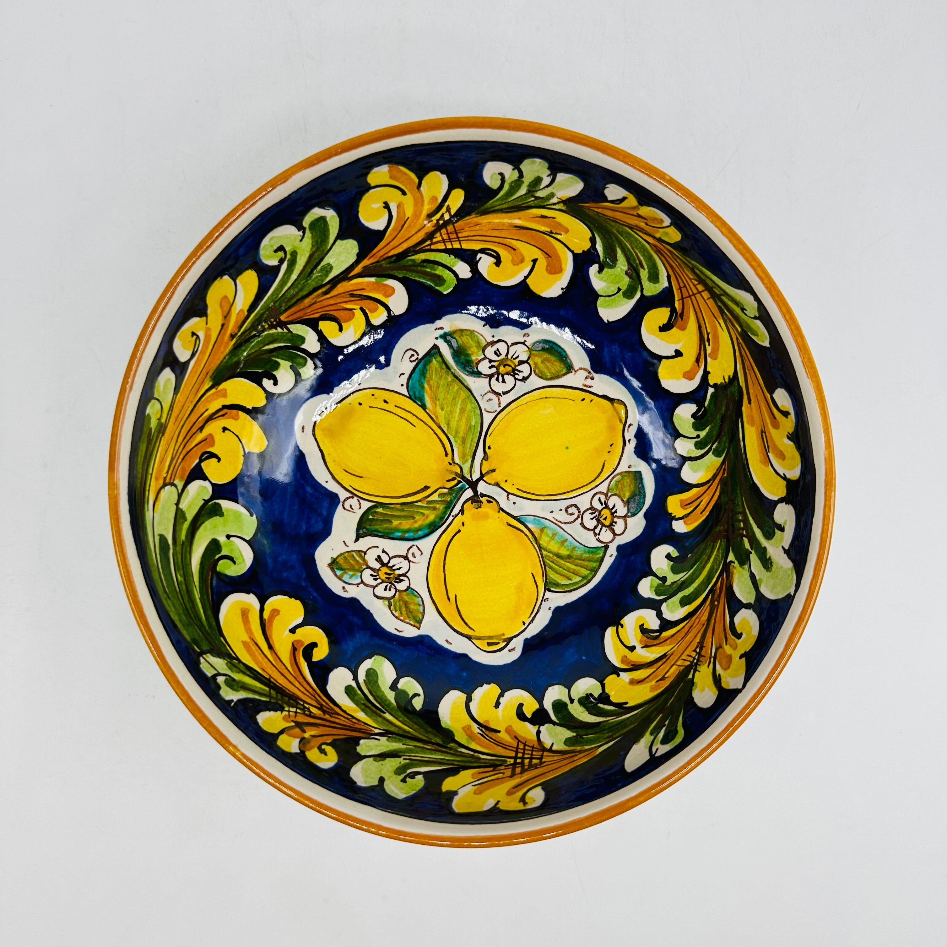 Insalatiera diametro cm 20 Ceramica Caltagirone - Citrino - INSALATIERA