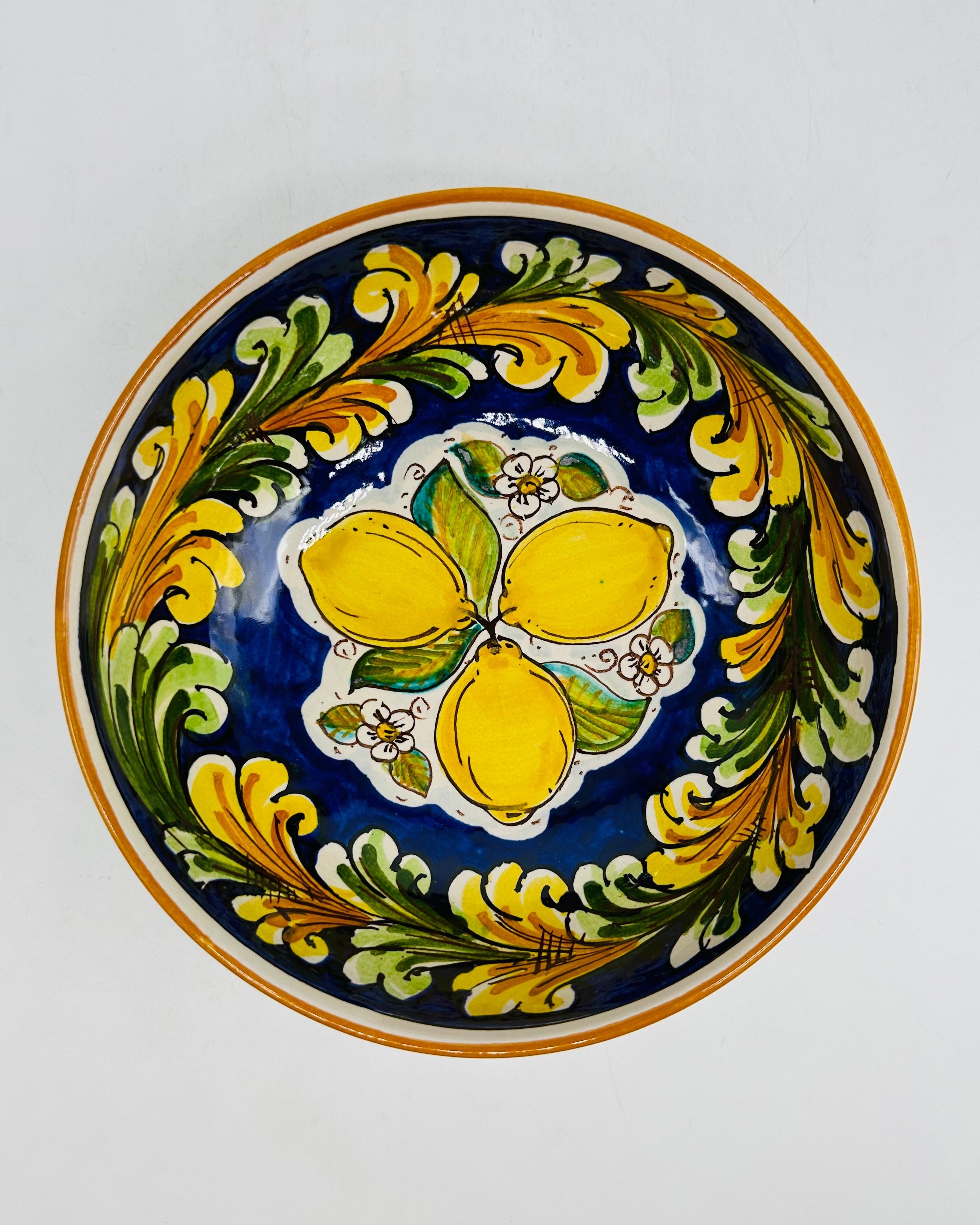 Insalatiera diametro cm 20 Ceramica Caltagirone - Citrino - INSALATIERA