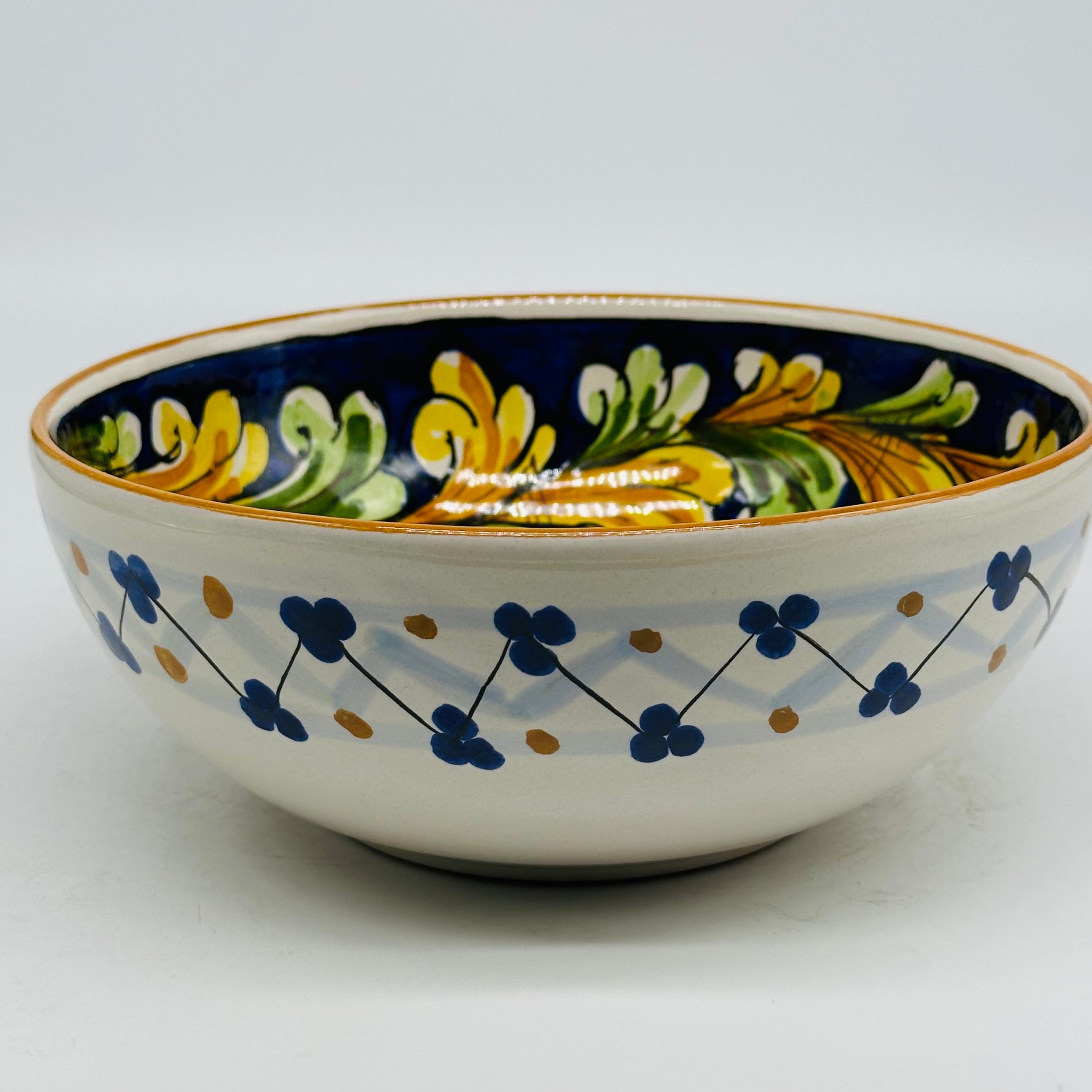 Insalatiera diametro cm 20 Ceramica Caltagirone - Citrino - INSALATIERA