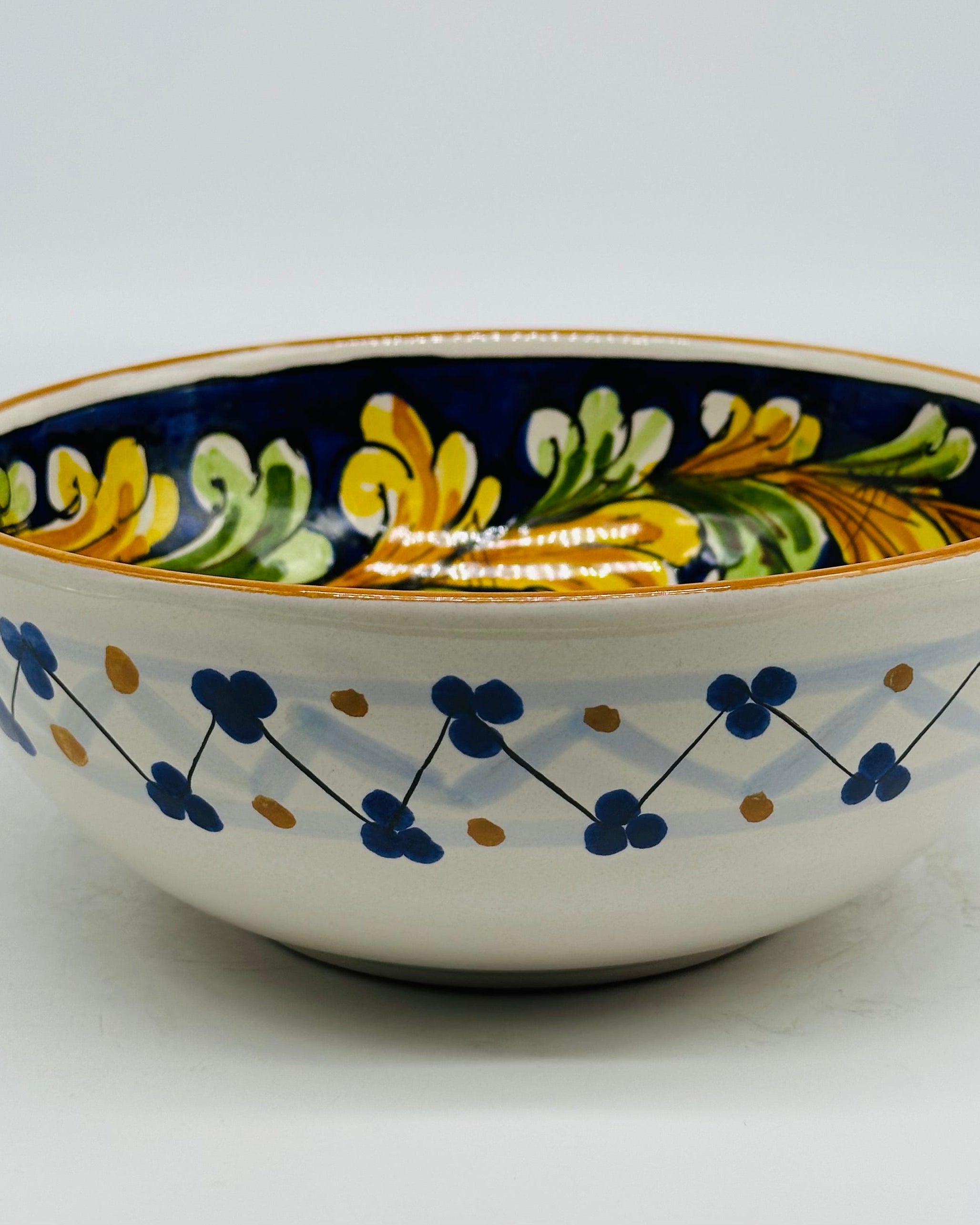 Insalatiera diametro cm 20 Ceramica Caltagirone - Citrino - INSALATIERA