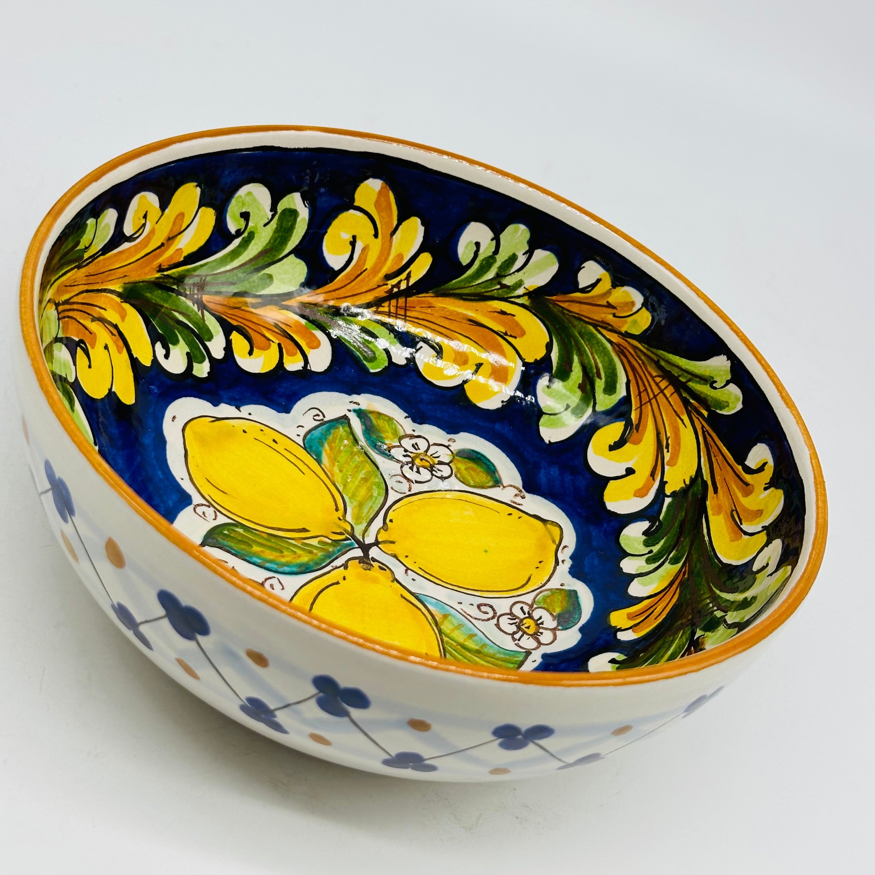 Insalatiera diametro cm 20 Ceramica Caltagirone - Citrino - INSALATIERA