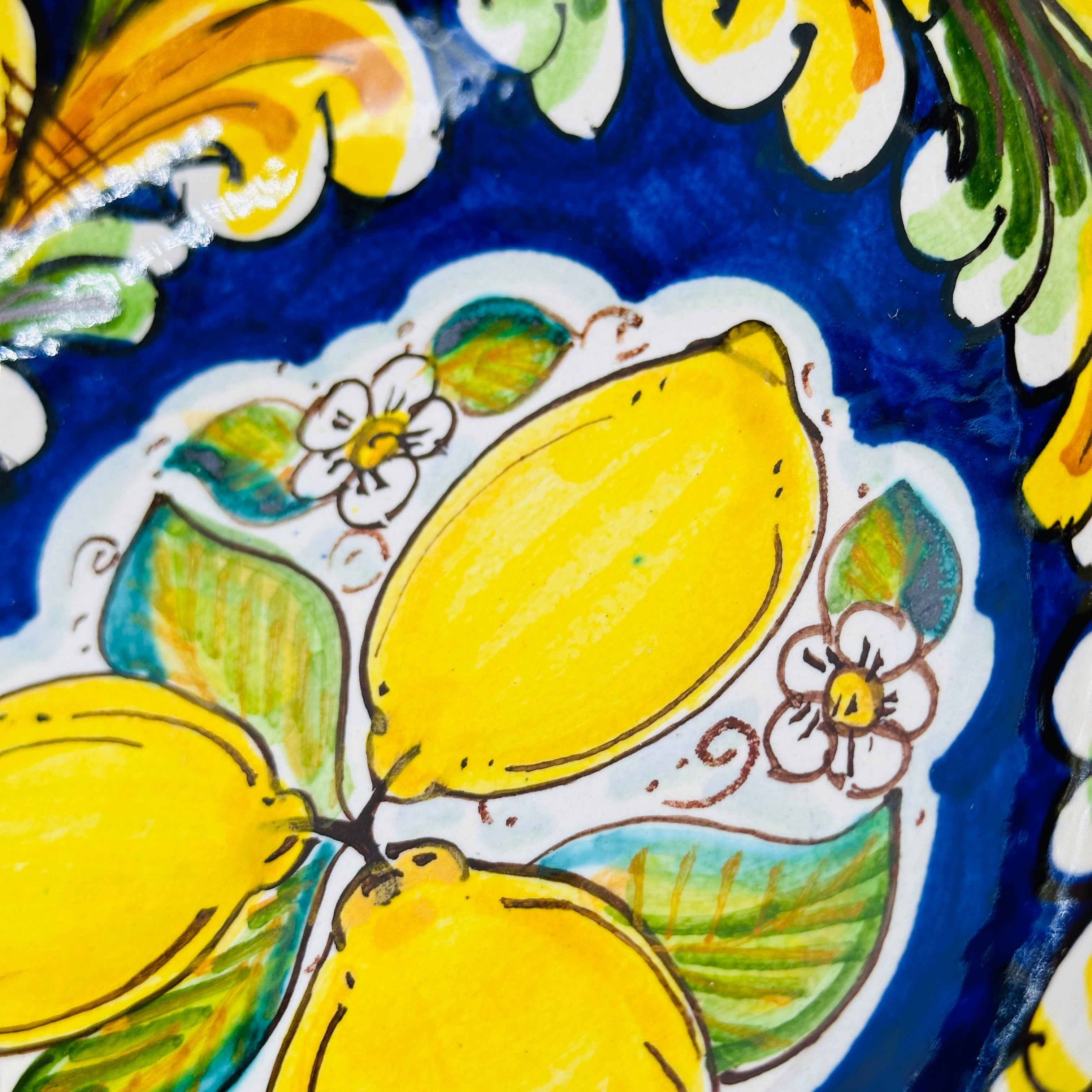 Insalatiera diametro cm 20 Ceramica Caltagirone - Citrino - INSALATIERA