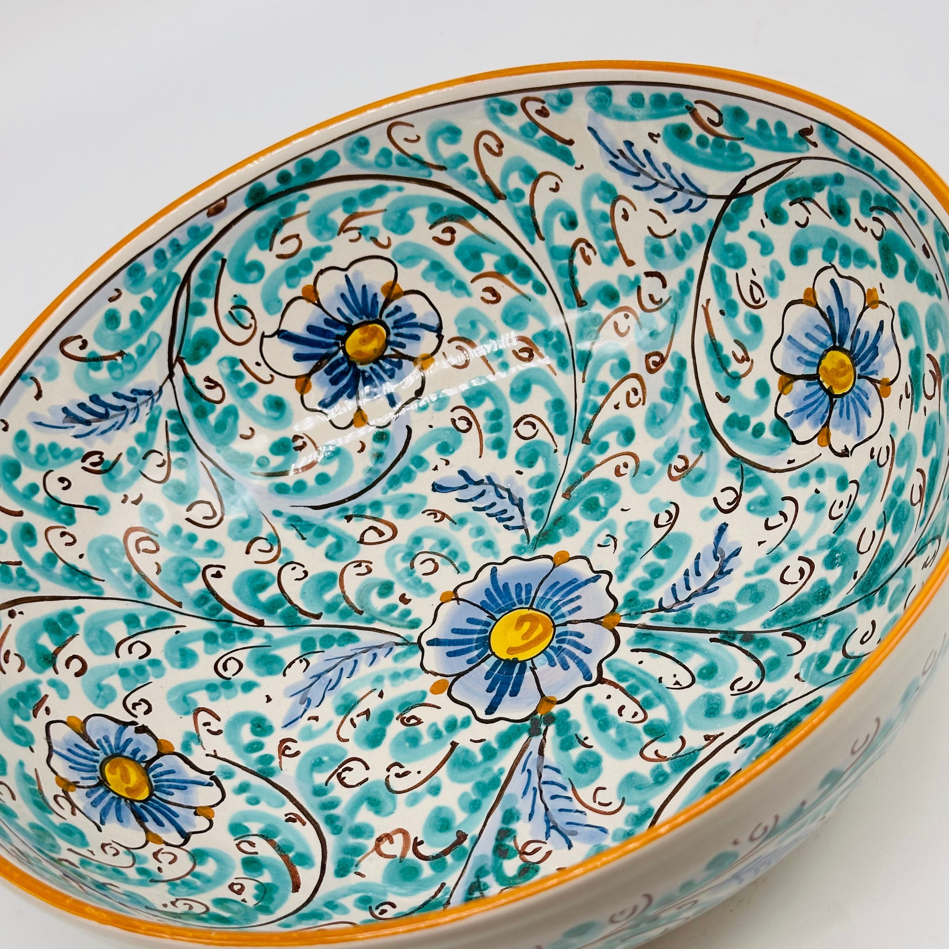 Insalatiera diametro cm 20 Ceramica Caltagirone - Eolie - INSALATIERA