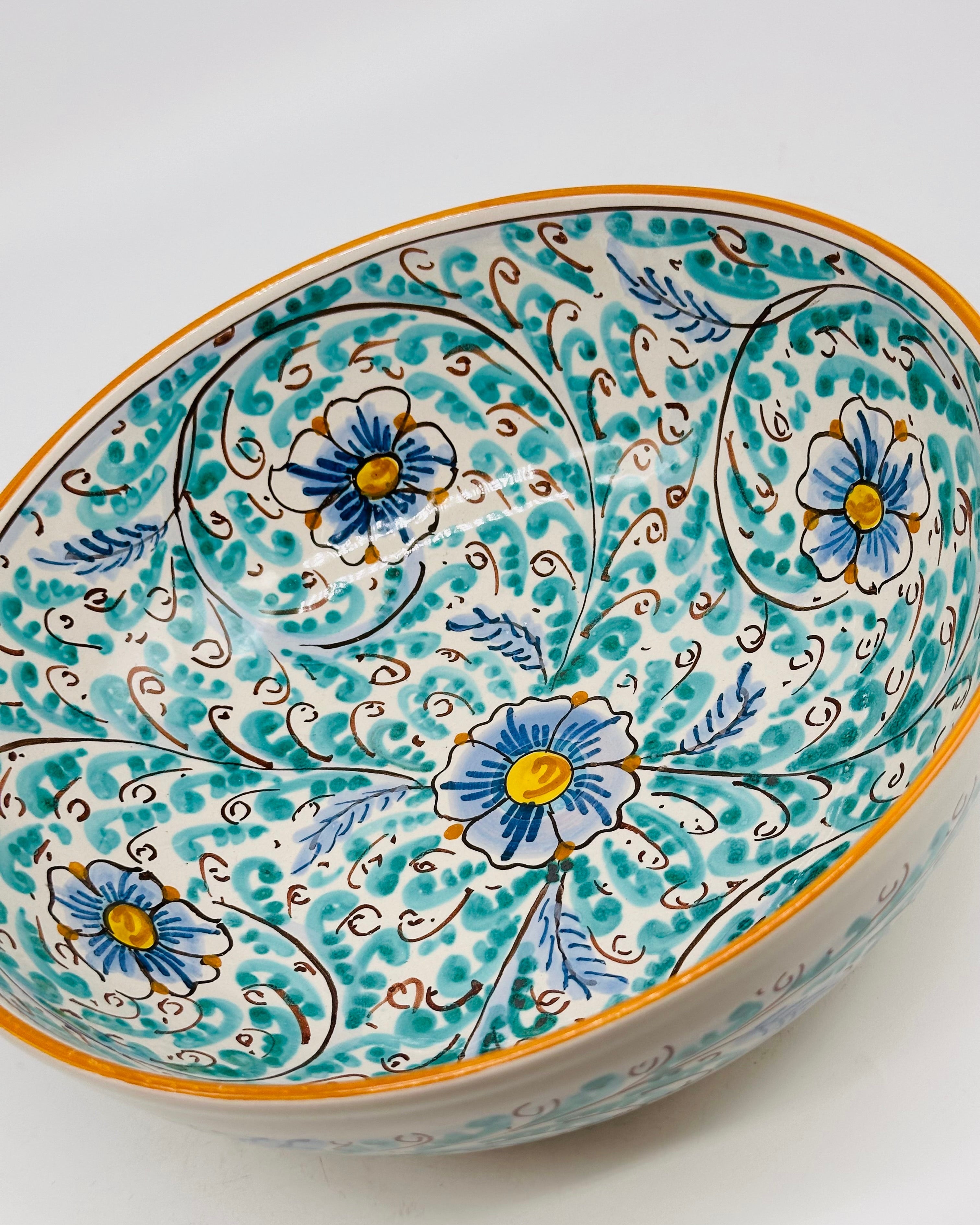 Insalatiera diametro cm 20 Ceramica Caltagirone - Eolie - INSALATIERA