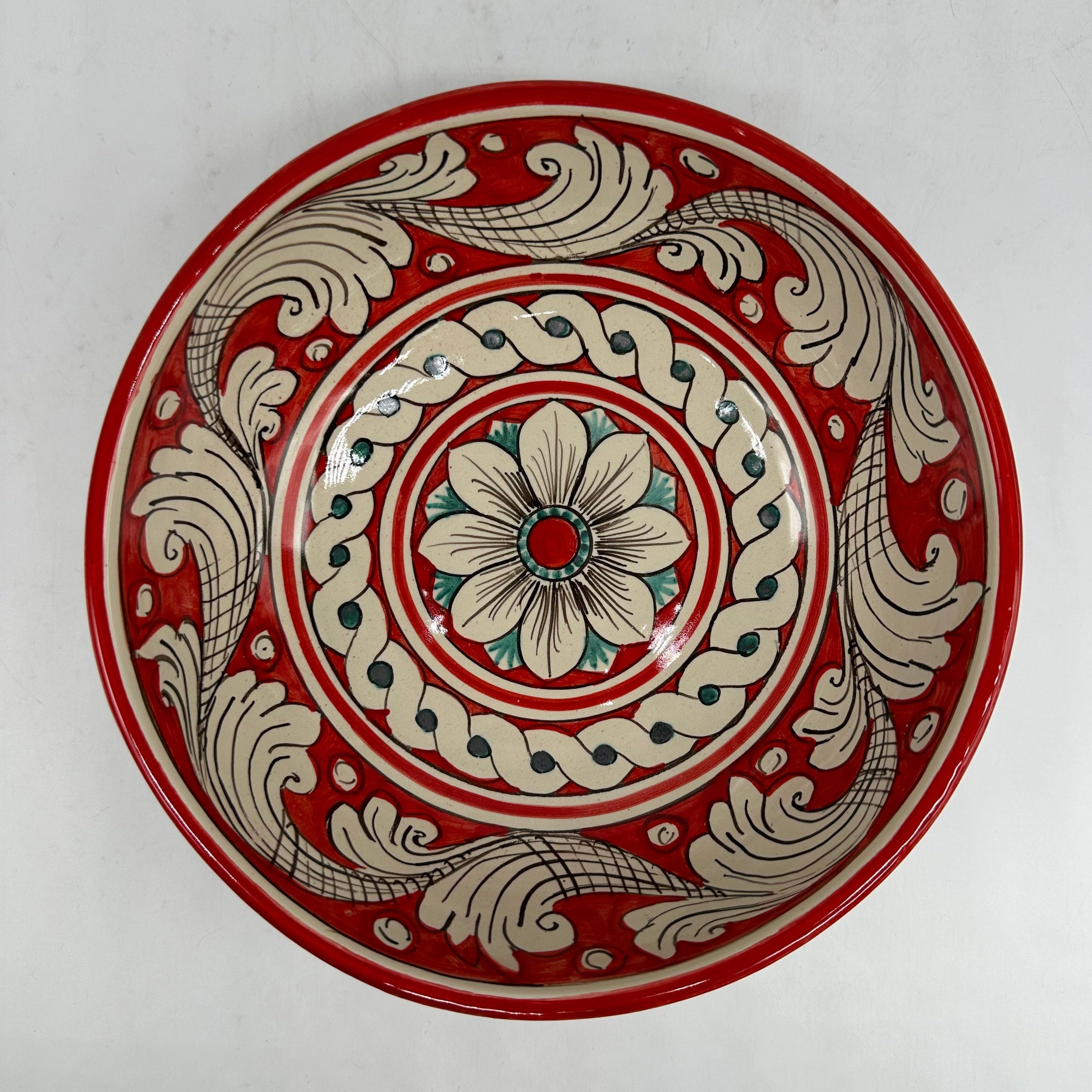 Insalatiera diametro cm 20 Ceramica Caltagirone - Ibisco - INSALATIERA