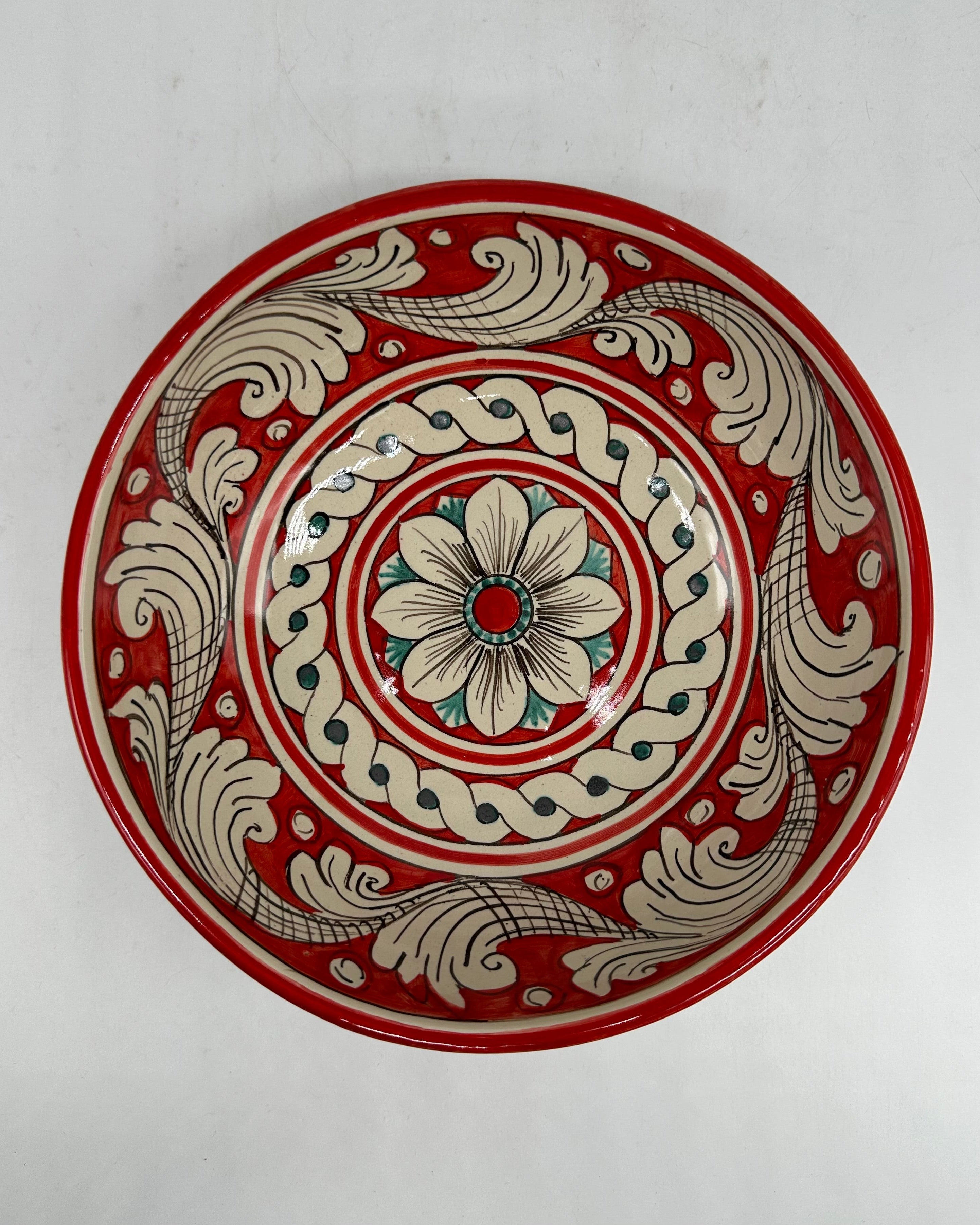 Insalatiera diametro cm 20 Ceramica Caltagirone - Ibisco - INSALATIERA