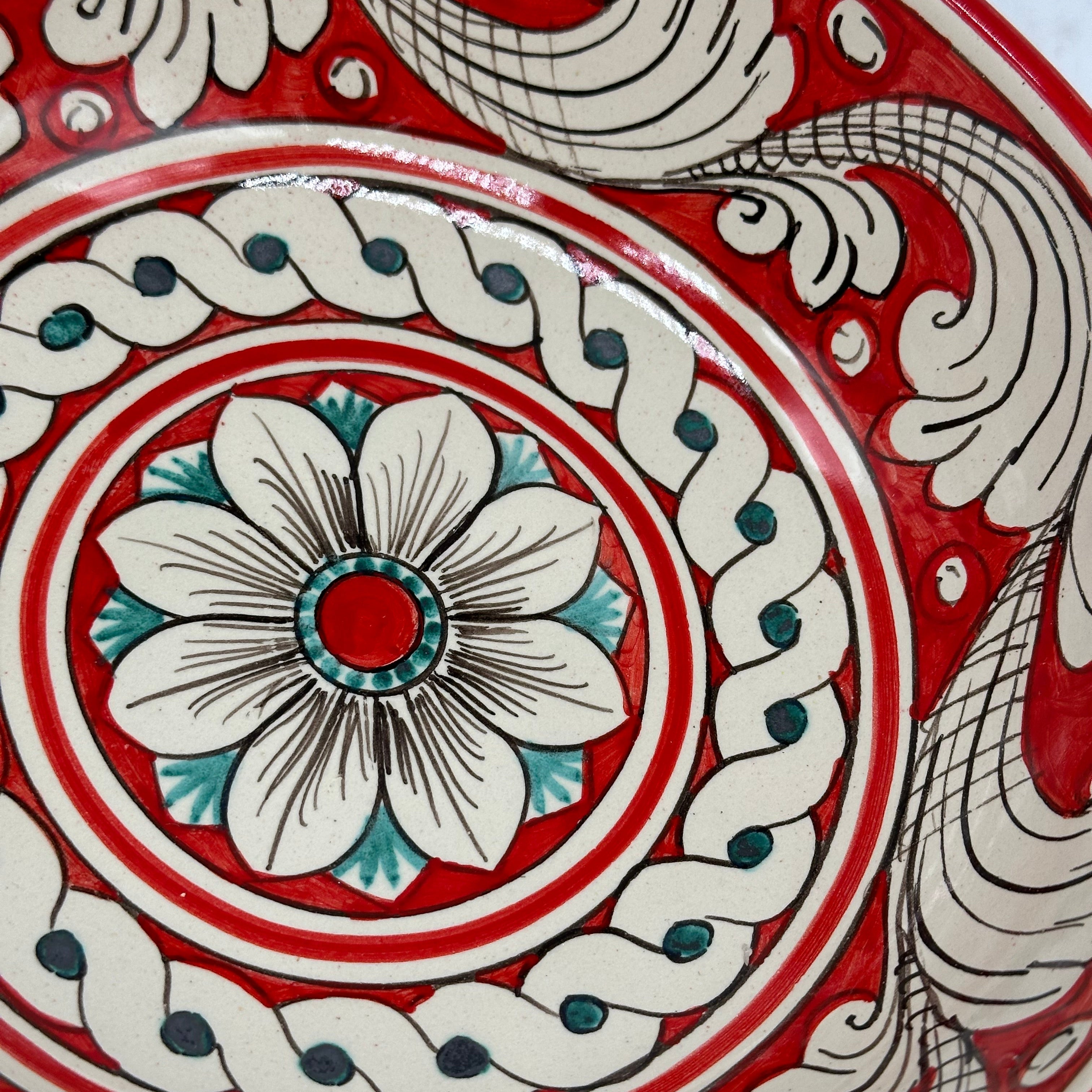 Insalatiera diametro cm 20 Ceramica Caltagirone - Ibisco - INSALATIERA