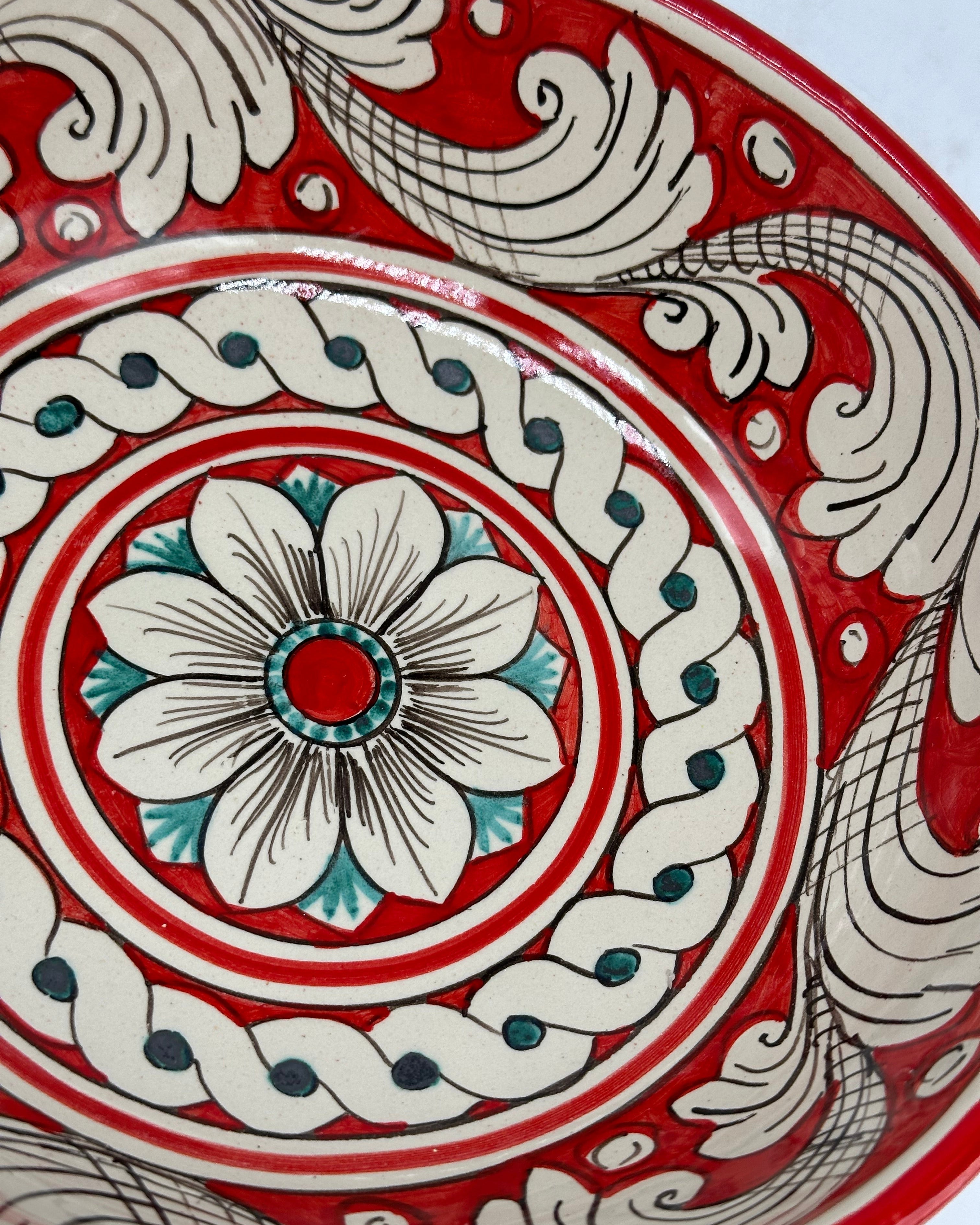 Insalatiera diametro cm 20 Ceramica Caltagirone - Ibisco - INSALATIERA