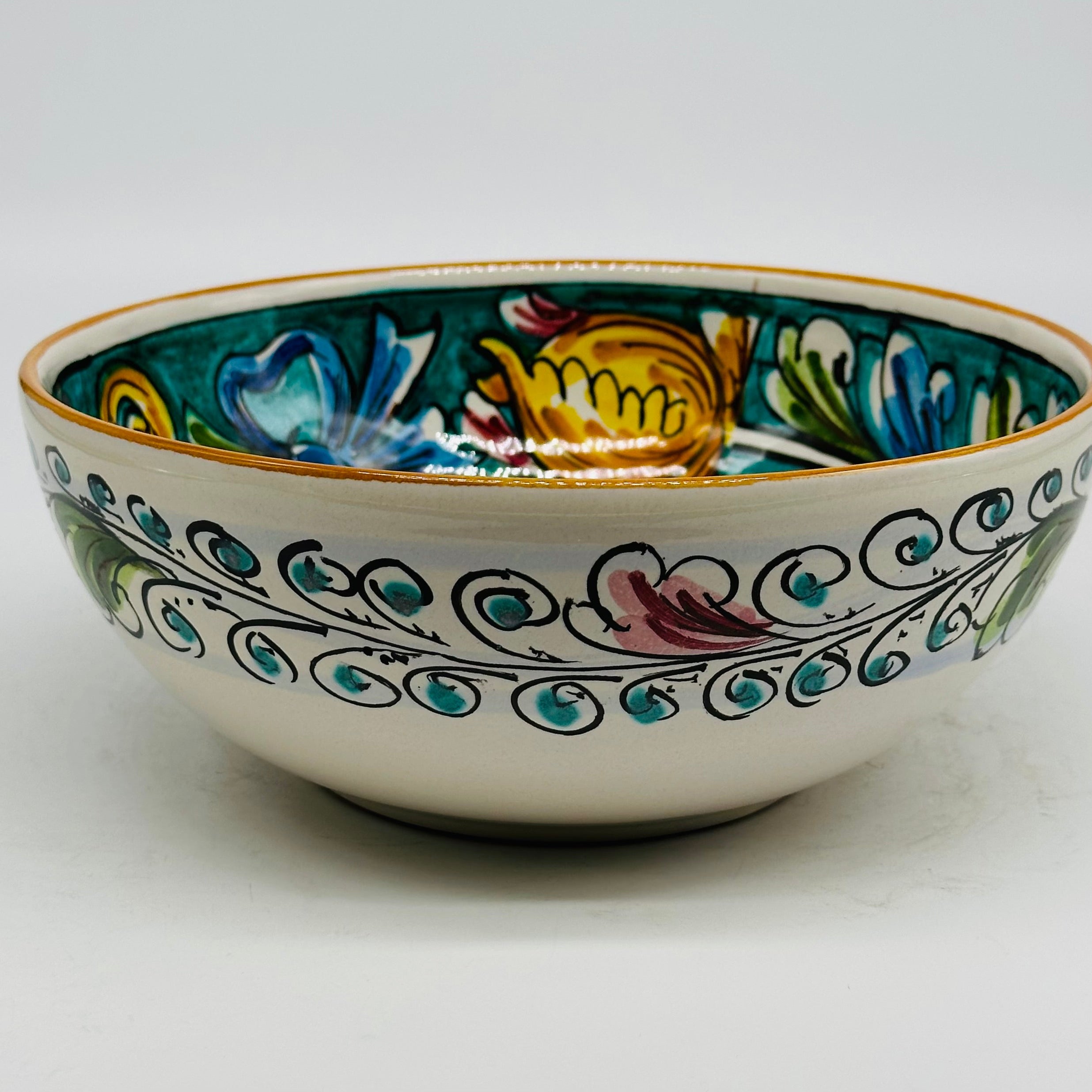 Insalatiera diametro cm 20 Ceramica Caltagirone - Iolite - INSALATIERA