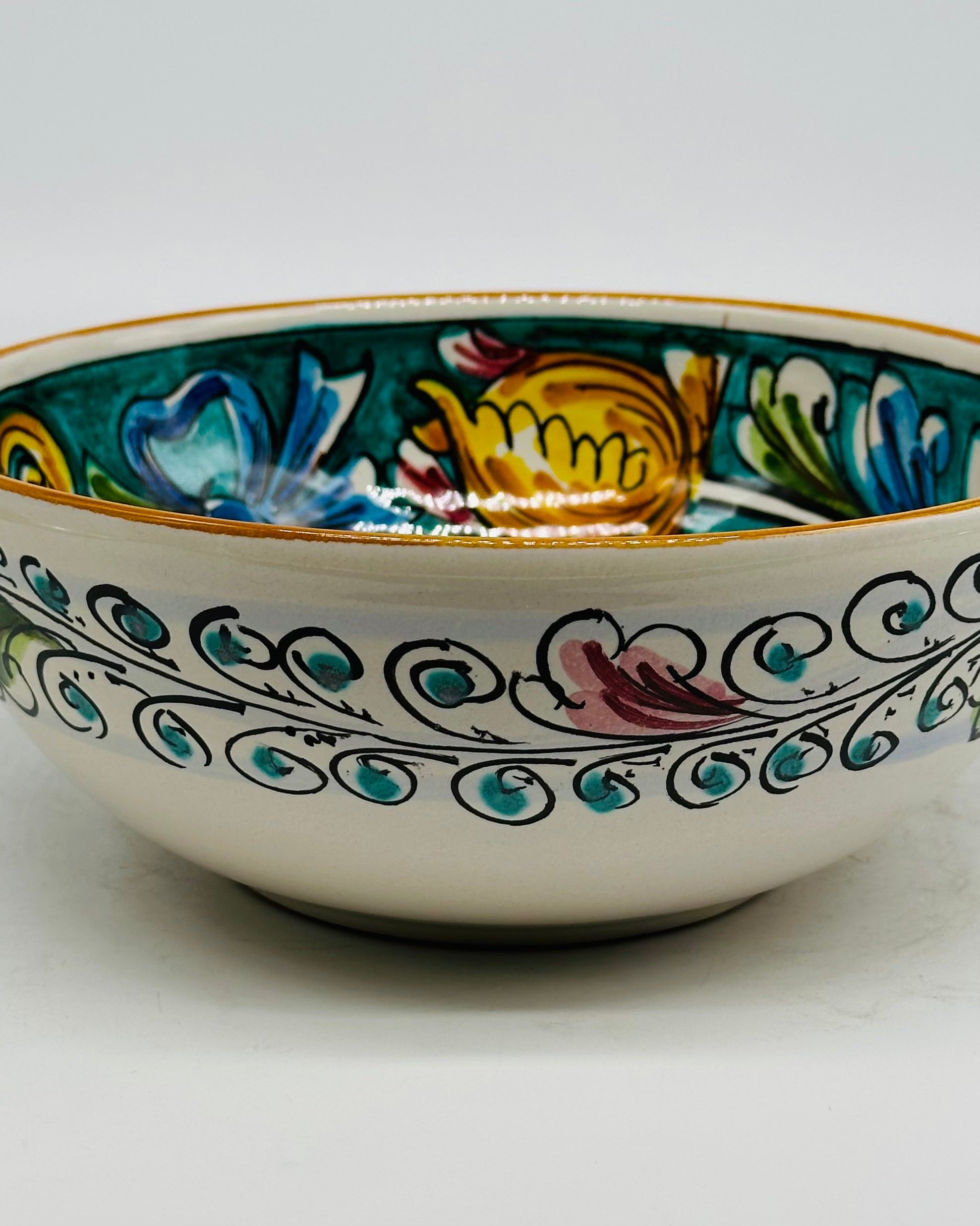 Insalatiera diametro cm 20 Ceramica Caltagirone - Iolite - INSALATIERA