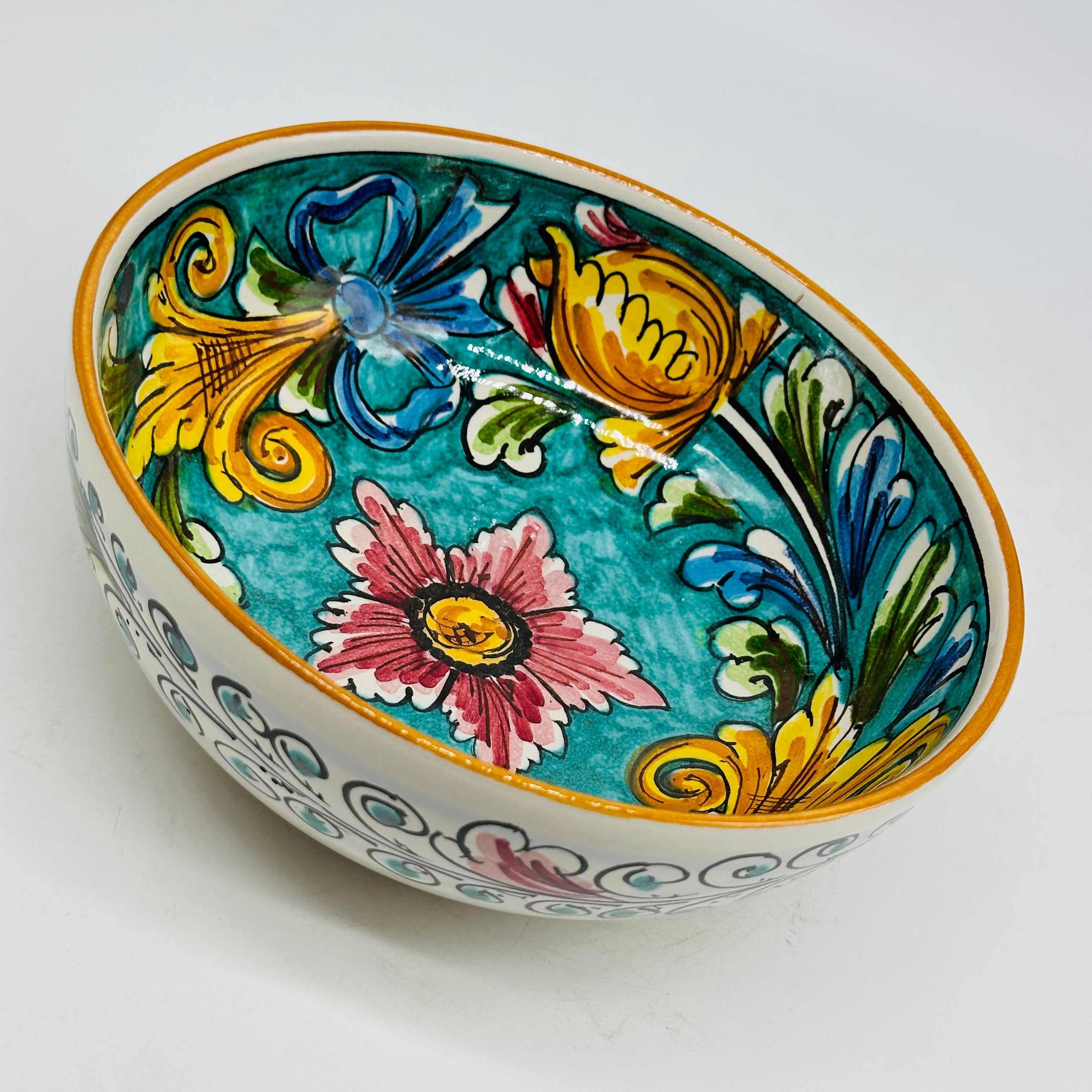 Insalatiera diametro cm 20 Ceramica Caltagirone - Iolite - INSALATIERA