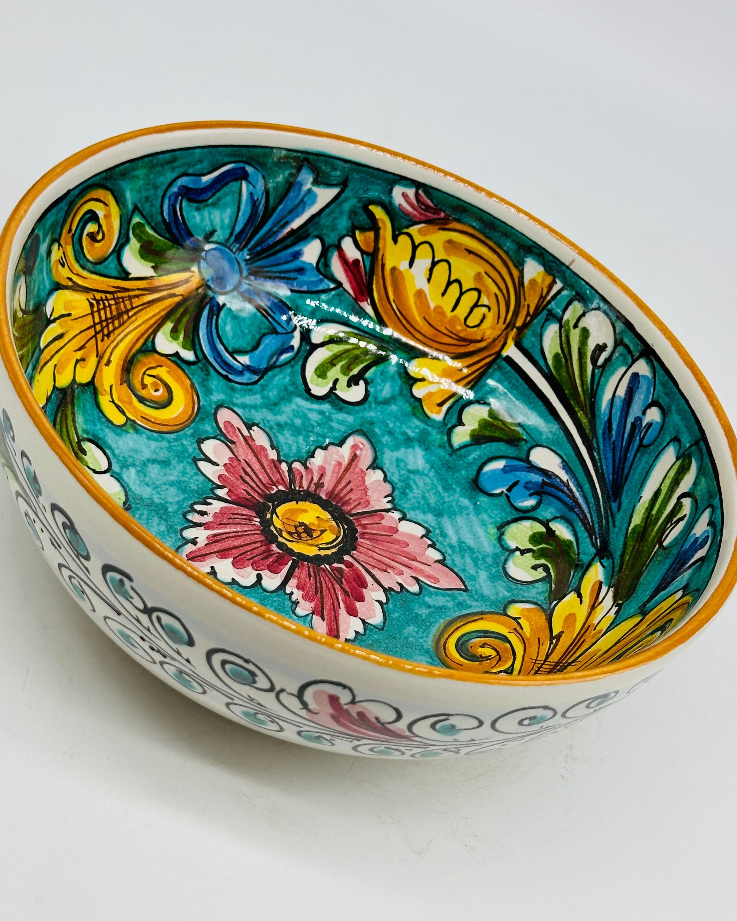 Insalatiera diametro cm 20 Ceramica Caltagirone - Iolite - INSALATIERA