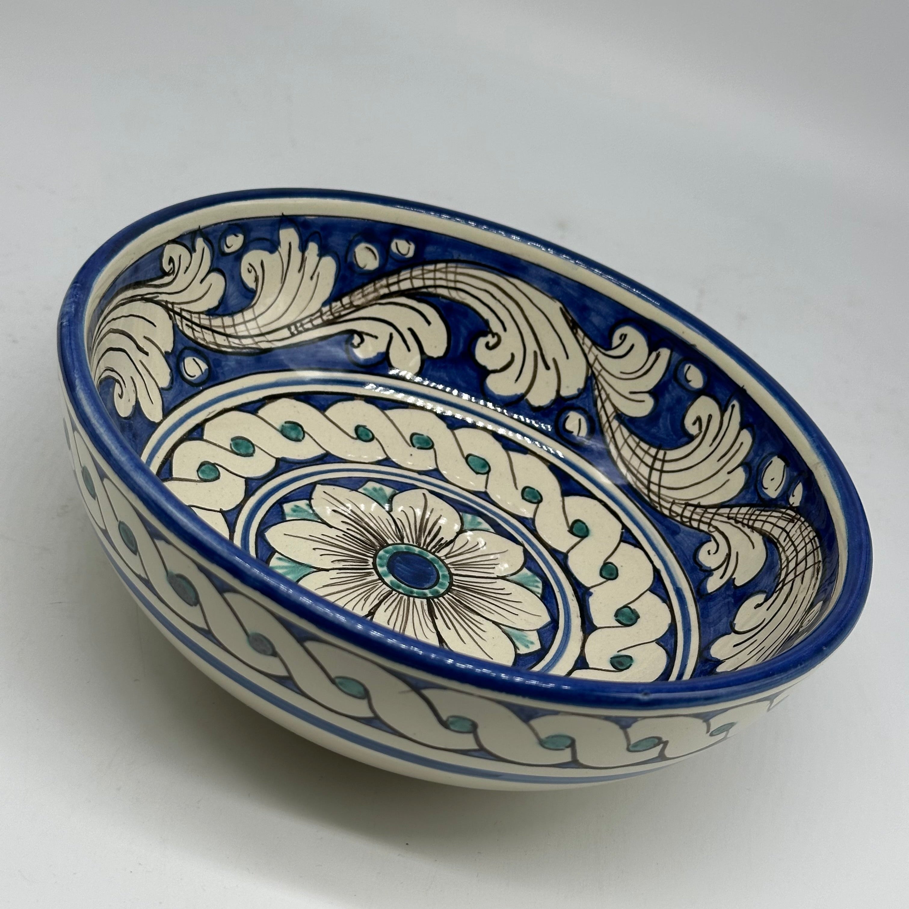 Insalatiera diametro cm 20 Ceramica Caltagirone - Ortensia - INSALATIERA