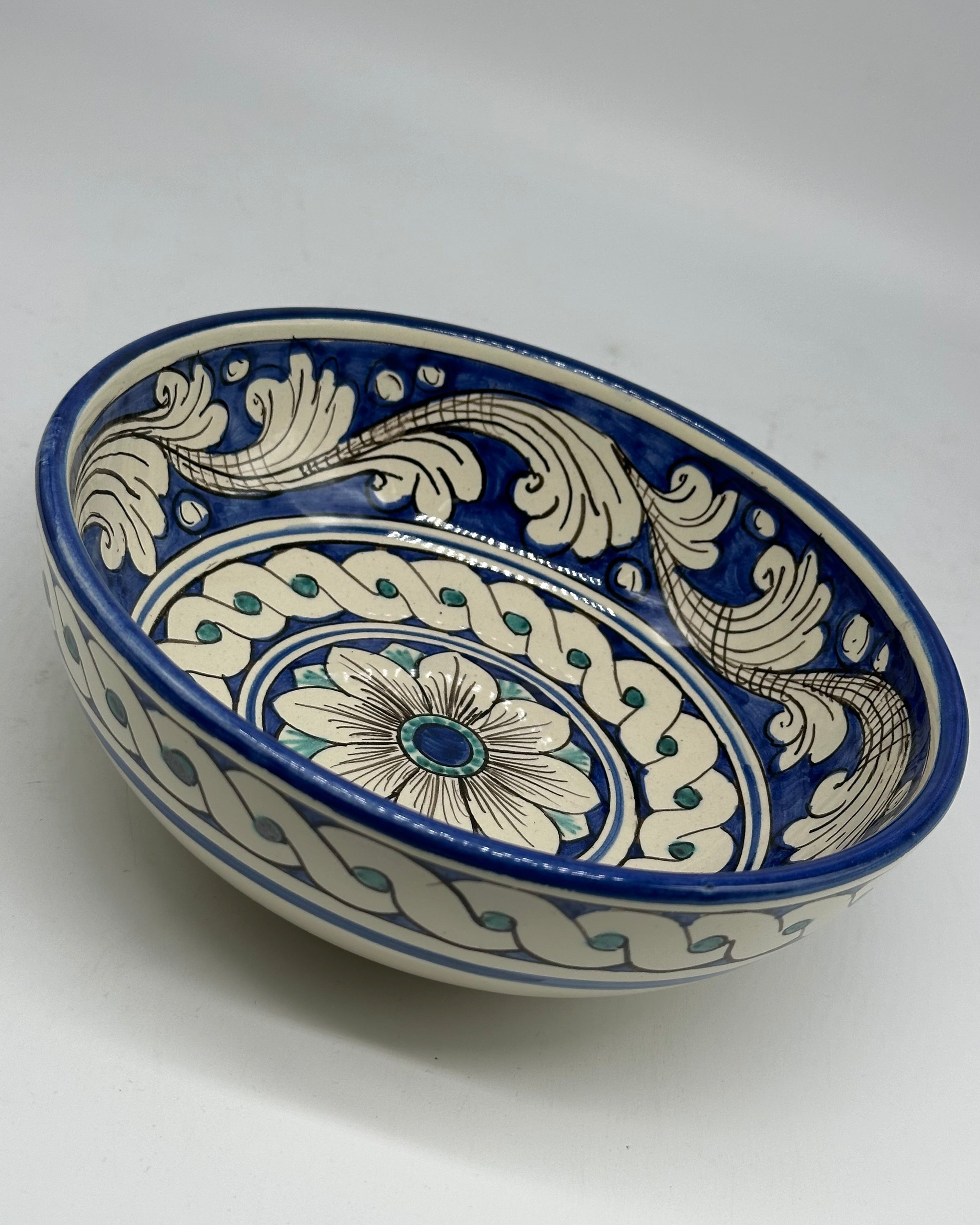 Insalatiera diametro cm 20 Ceramica Caltagirone - Ortensia - INSALATIERA