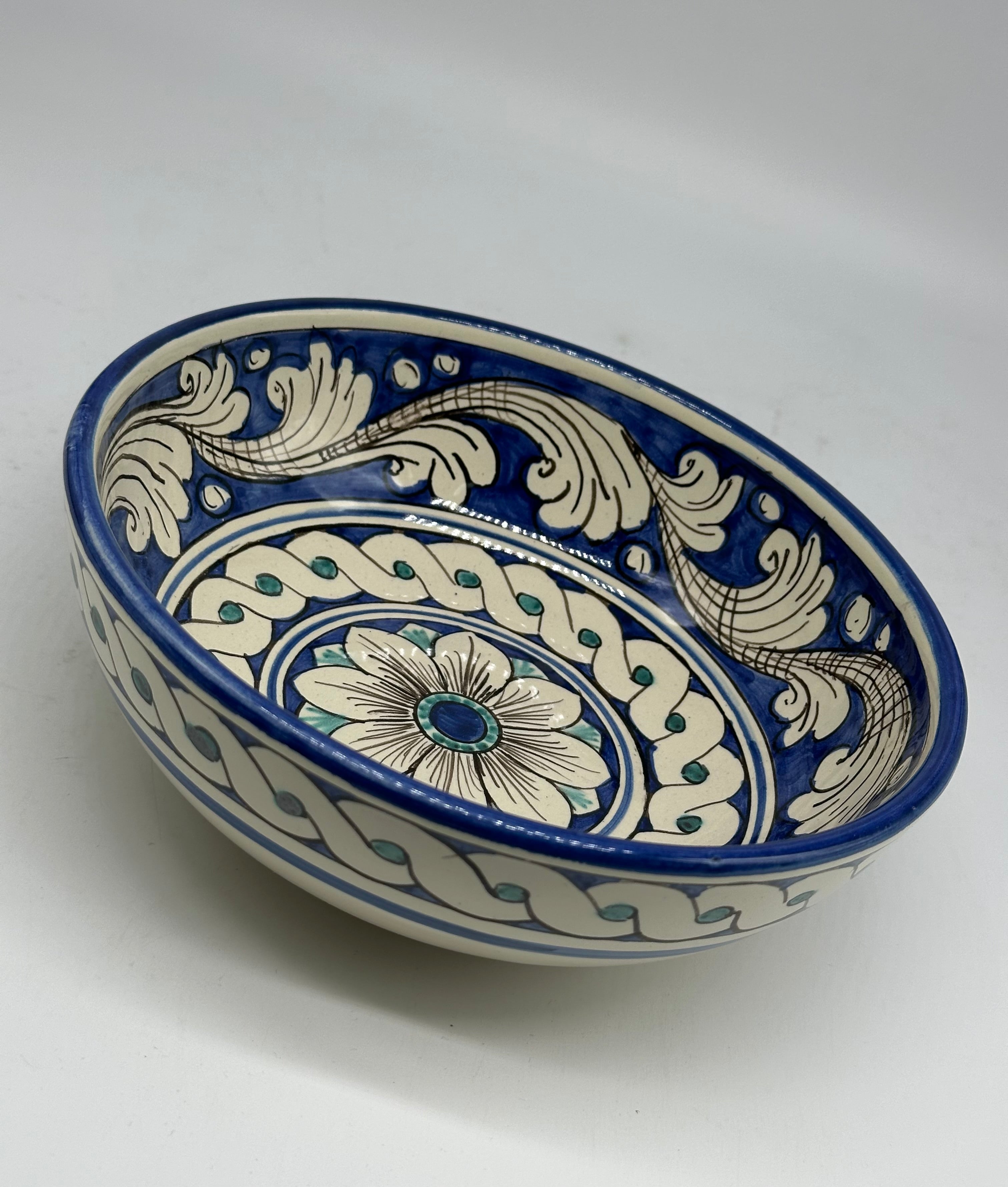 Insalatiera diametro cm 20 Ceramica Caltagirone - Ortensia - INSALATIERA