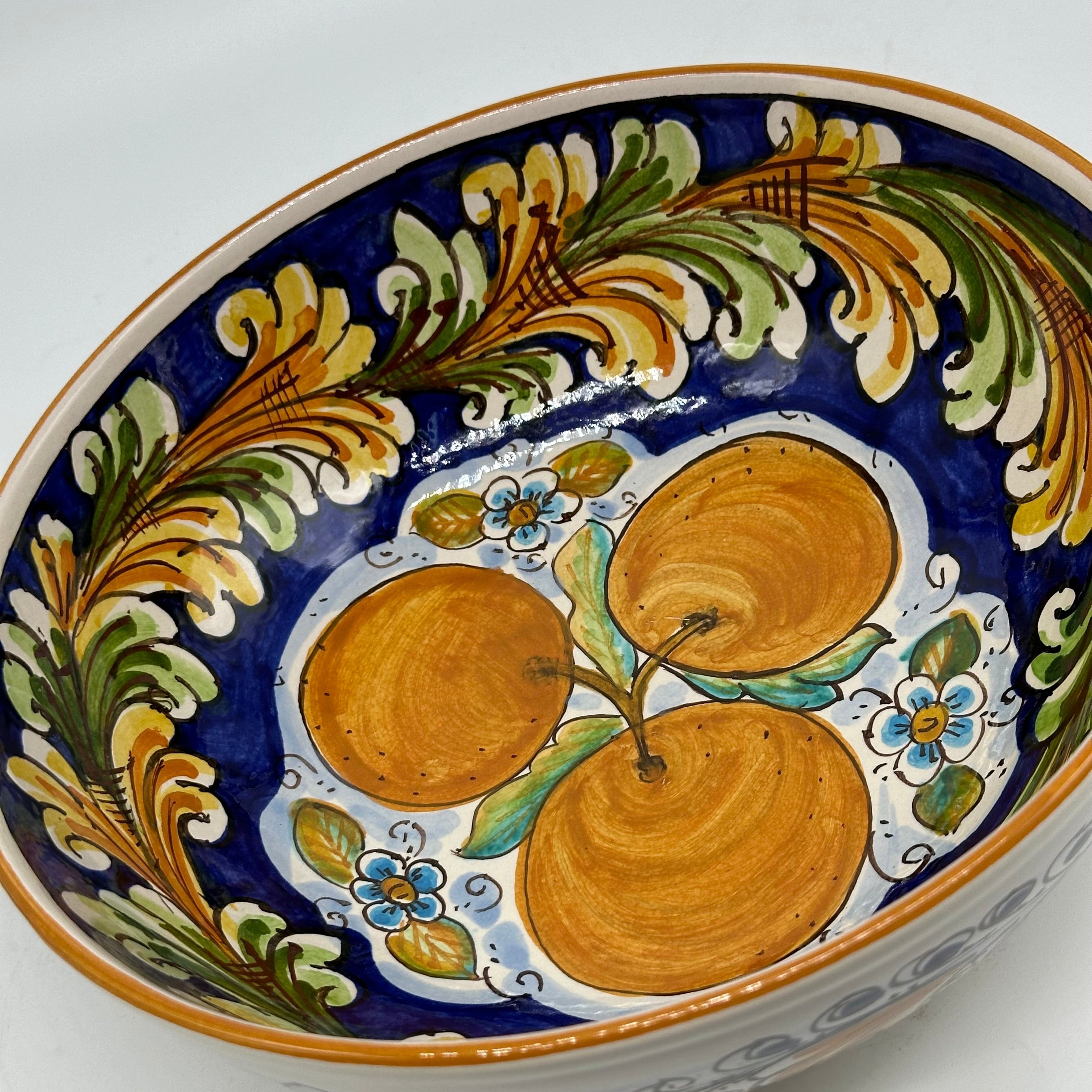 Insalatiera diametro cm 25 Ceramica Caltagirone - Aranceto - INSALATIERA