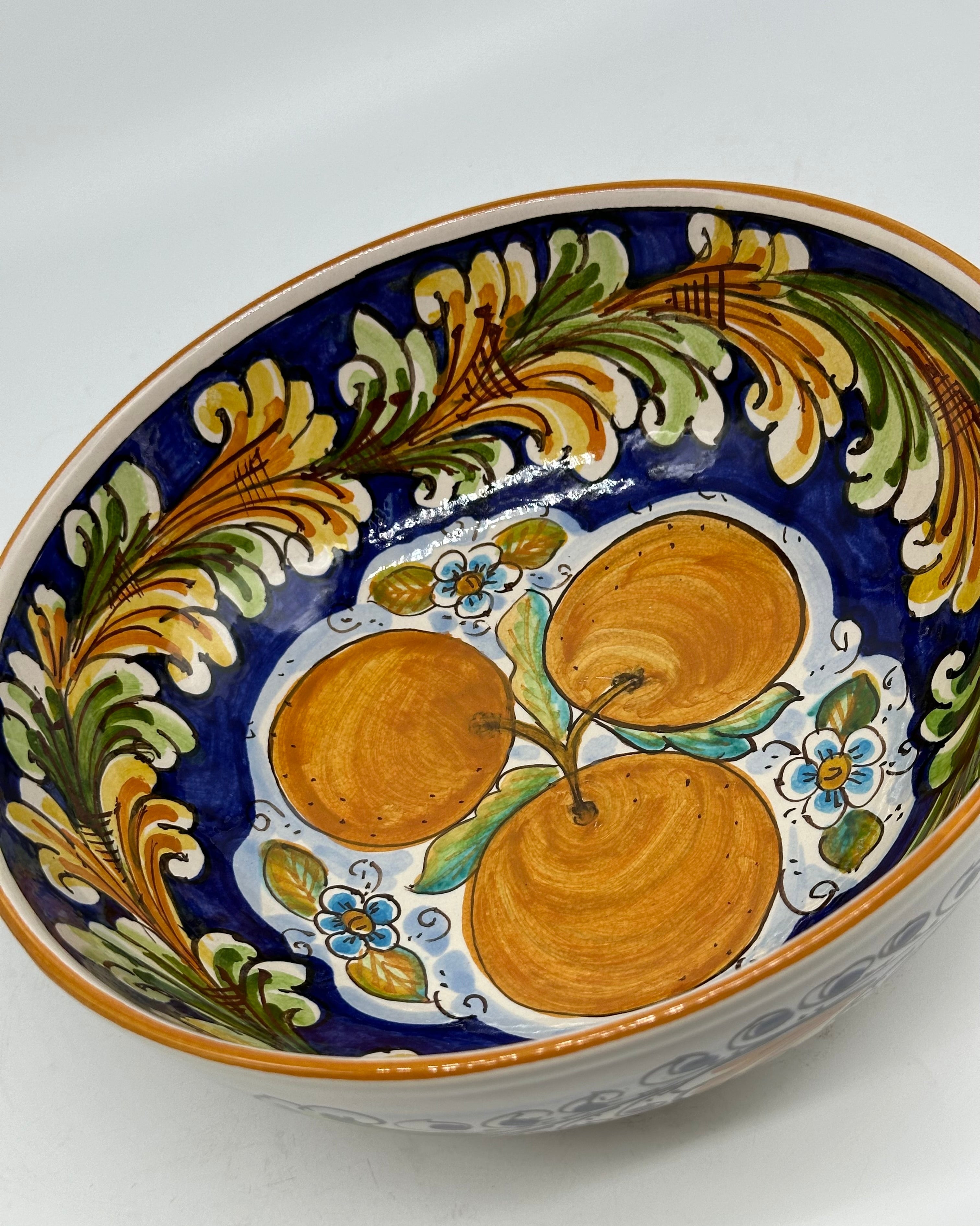 Insalatiera diametro cm 25 Ceramica Caltagirone - Aranceto - INSALATIERA