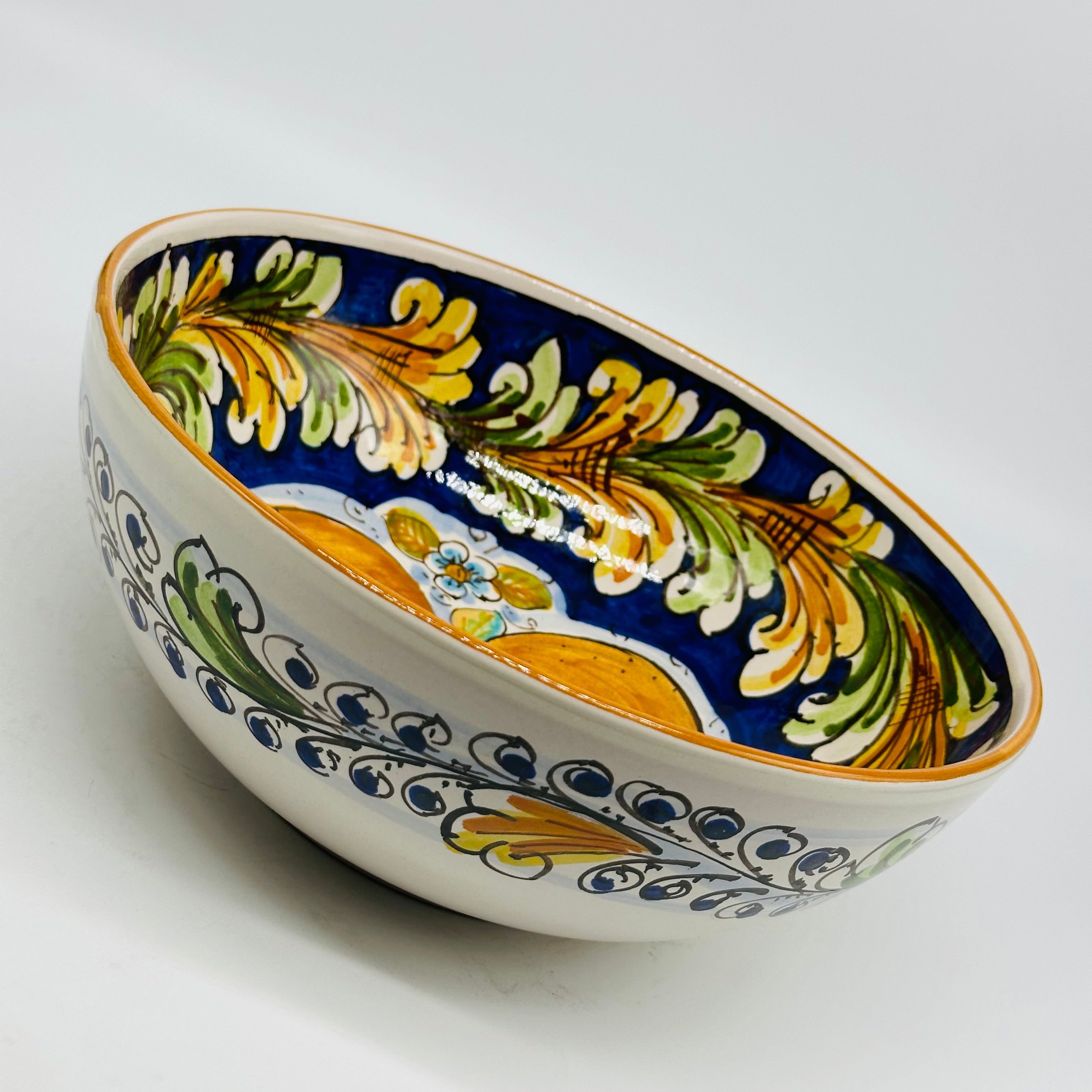 Insalatiera diametro cm 25 Ceramica Caltagirone - Aranceto - INSALATIERA