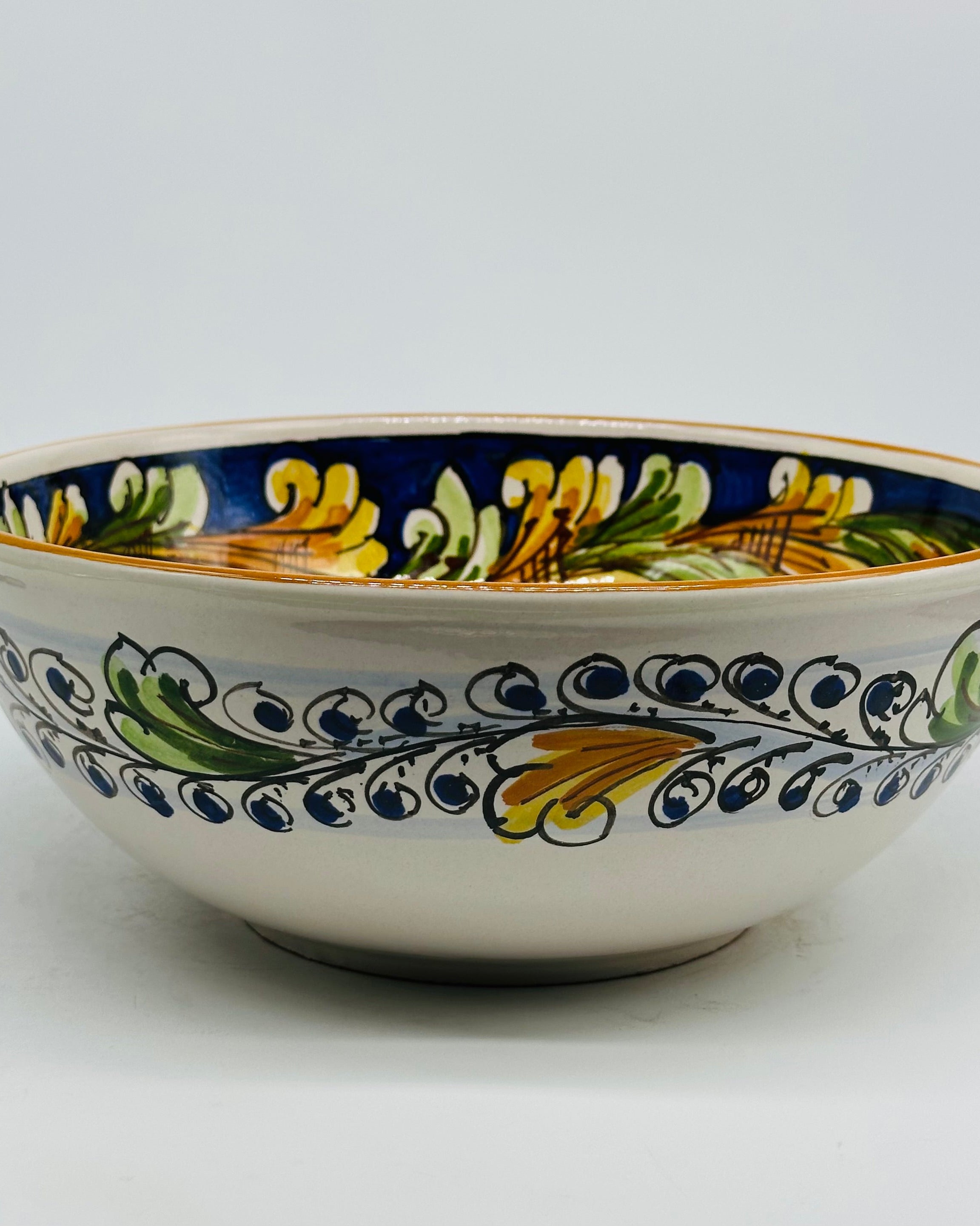 Insalatiera diametro cm 25 Ceramica Caltagirone - Aranceto - INSALATIERA