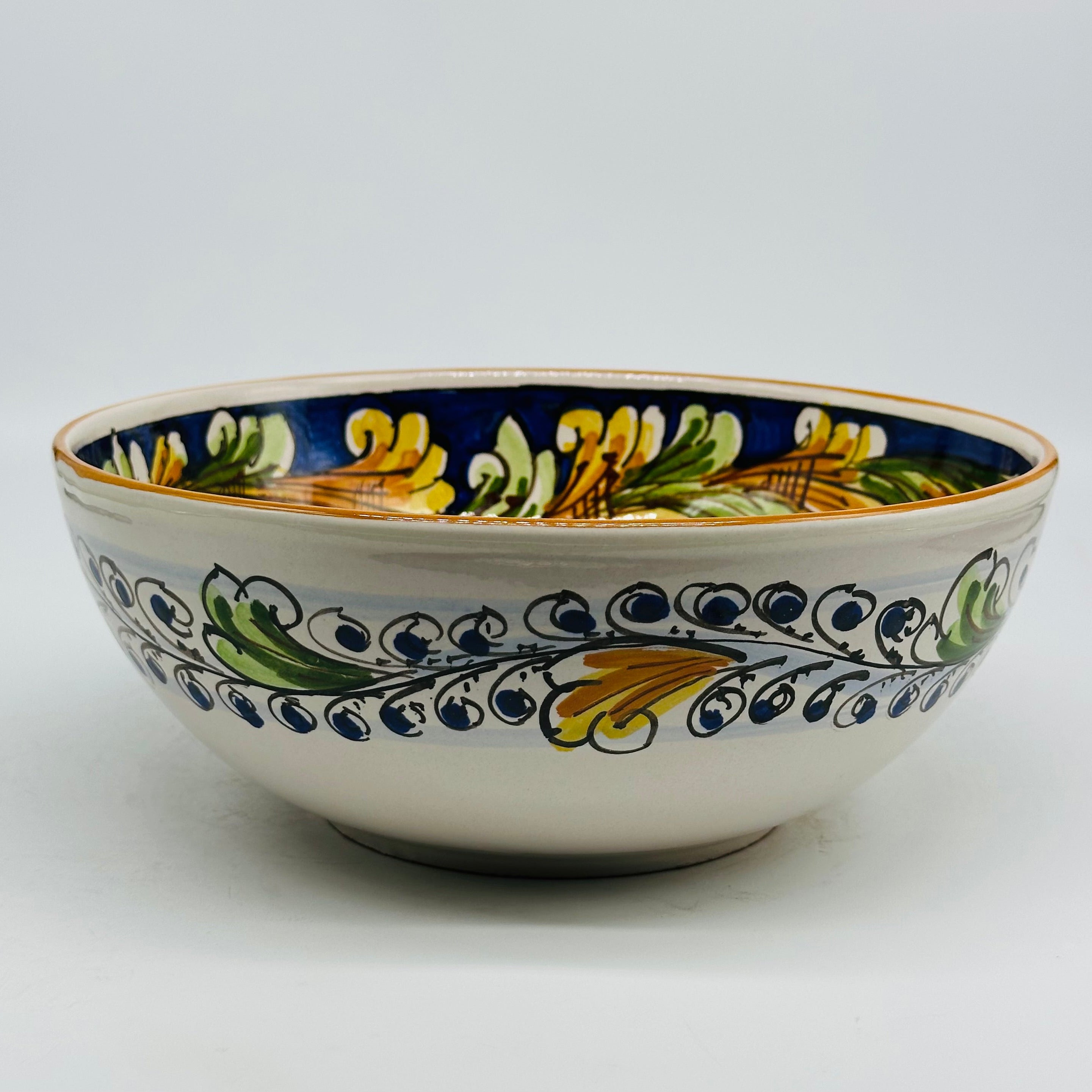 Insalatiera diametro cm 25 Ceramica Caltagirone - Aranceto - INSALATIERA