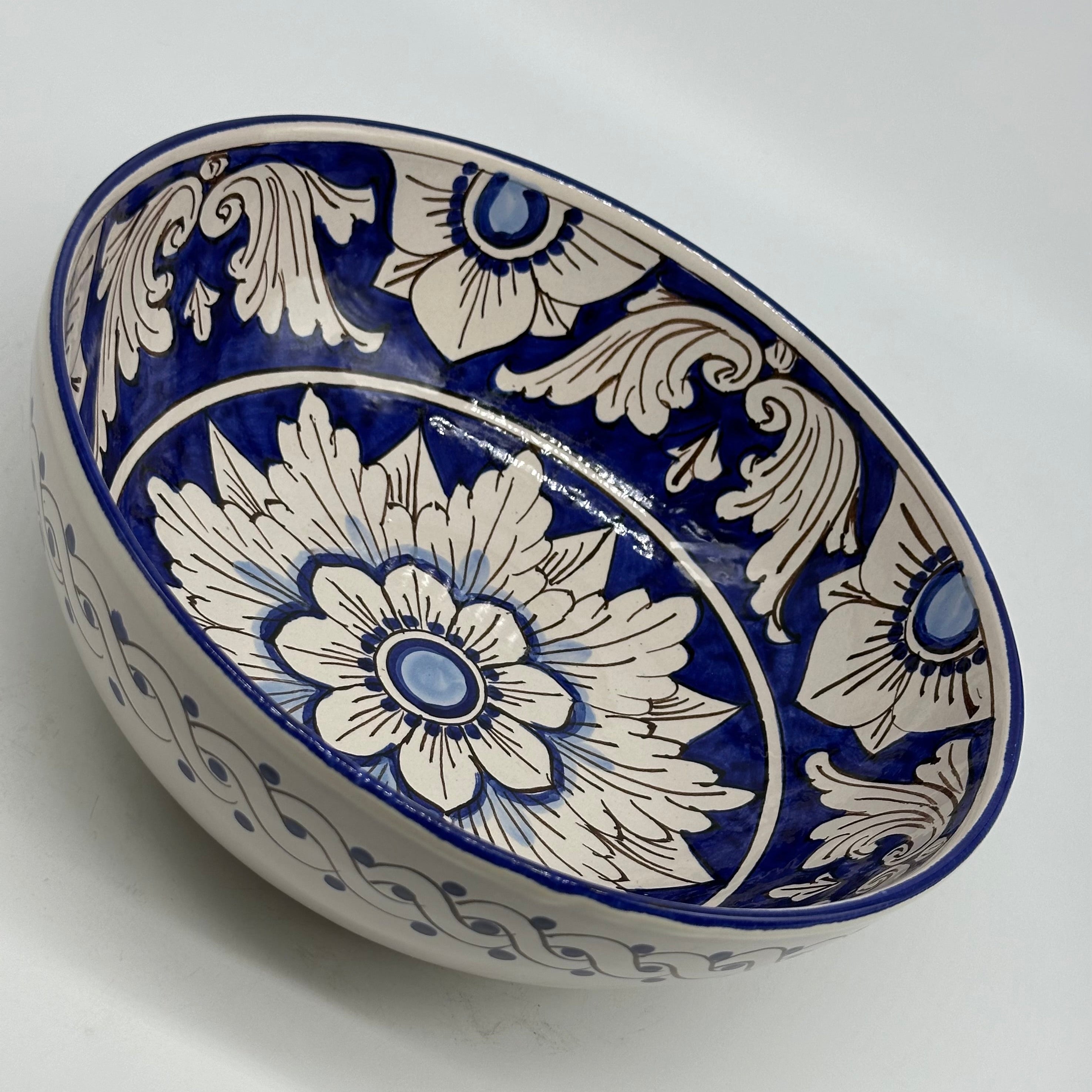 Insalatiera diametro cm 25 Ceramica Caltagirone - Bluemoon - INSALATIERA