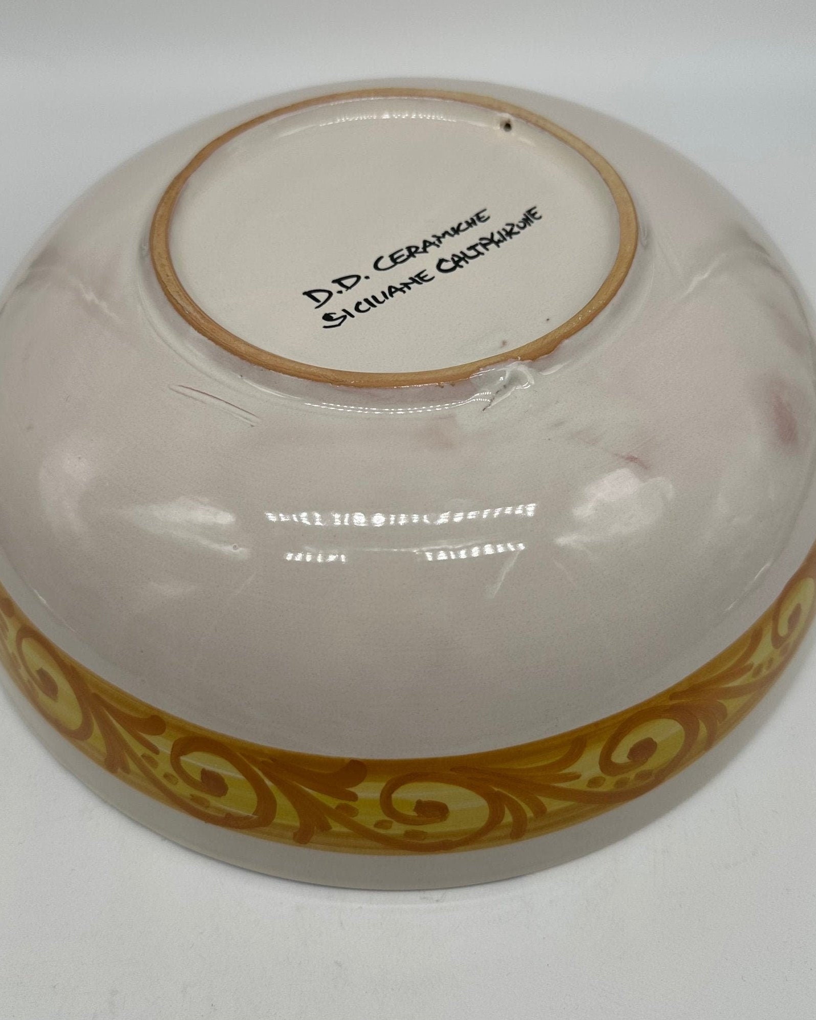 Ciotalo Vassoio Insalatiera Ceramica Caltagirone Diametro 30 cm Artigianale Decorata - DD CERAMICHE SICILIANE