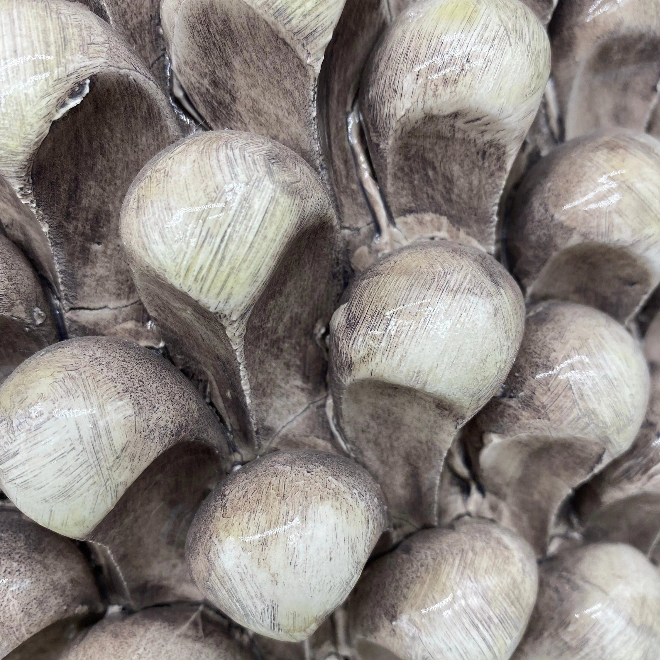 Lampada Pigna Ceramica Caltagirone cm H.40 Artigianale Beige Écru DD CERAMICHE SICILIANE