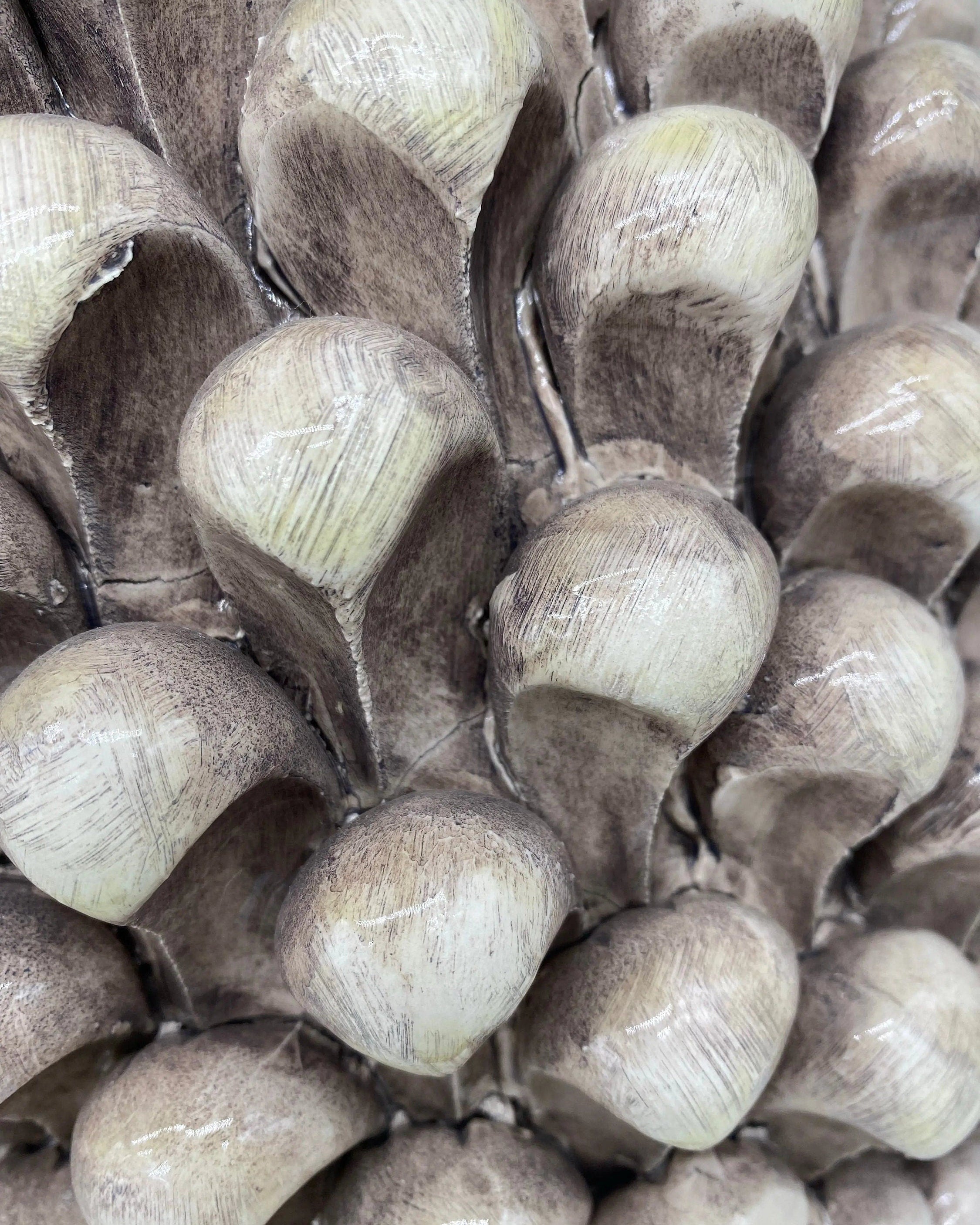 Lampada Pigna Ceramica Caltagirone cm H.40 Artigianale Beige Écru DD CERAMICHE SICILIANE