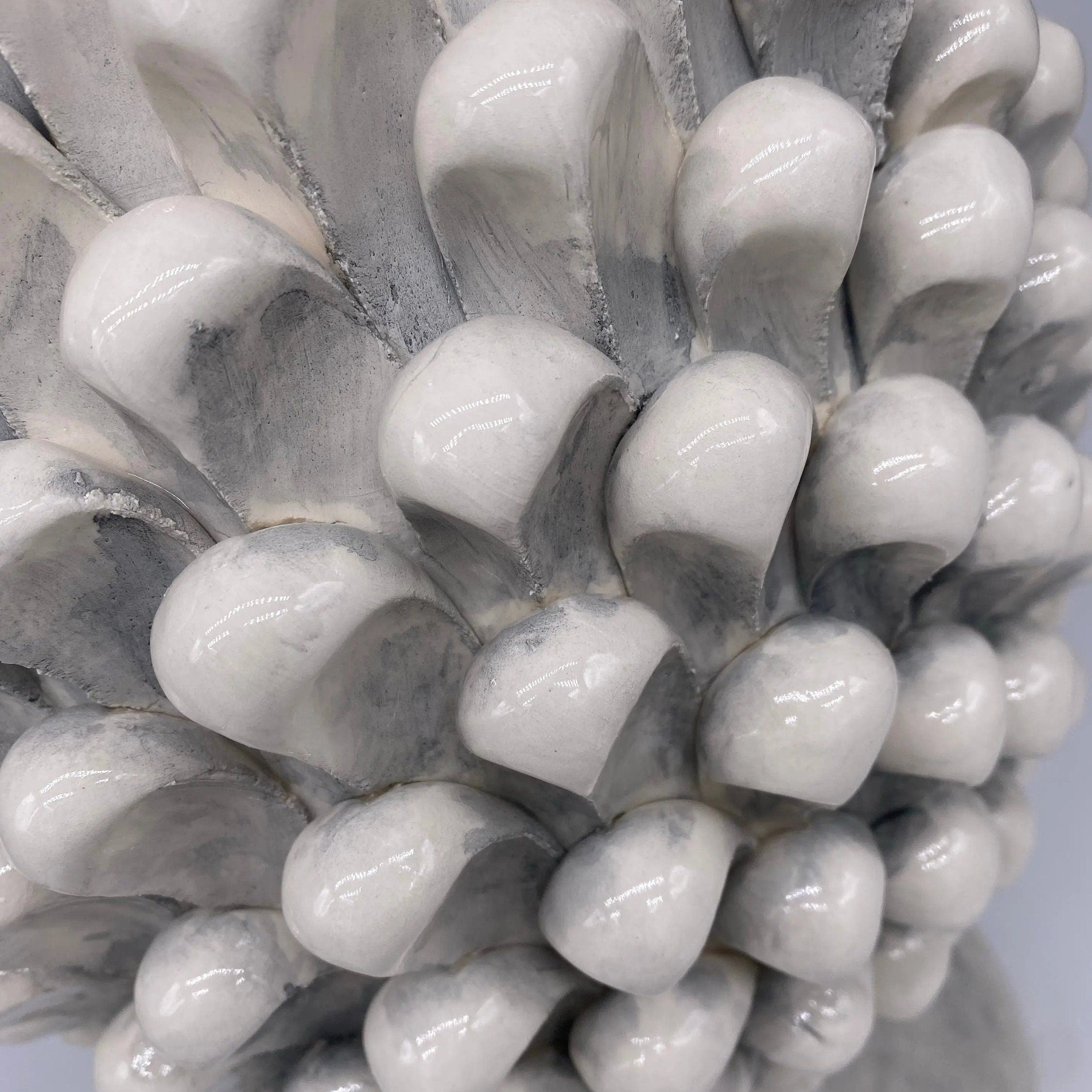 Lampada Pigna Ceramica Caltagirone cm H.40 Artigianale Ghiaccio DD CERAMICHE SICILIANE